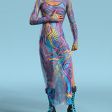 Tempest Mesh Male Shrug Dress