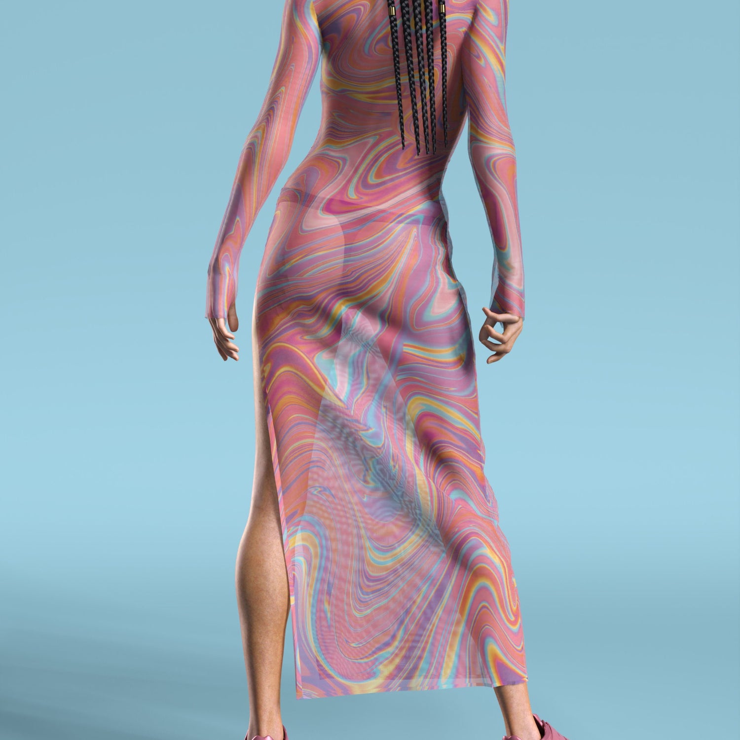 Ivresse Mesh Single Cut Dress Festival, Club