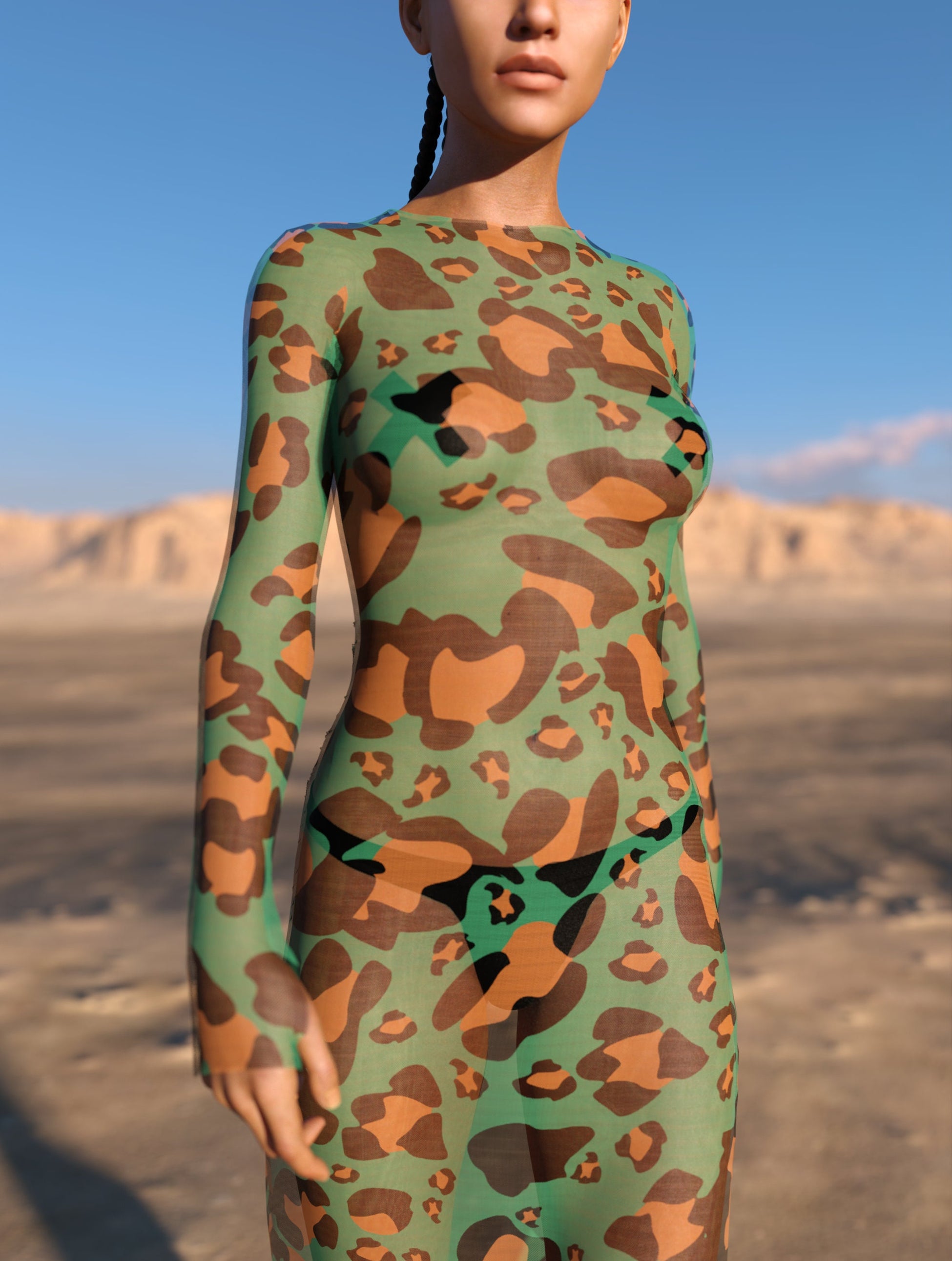 Fever Mesh Single Cut Dress 1