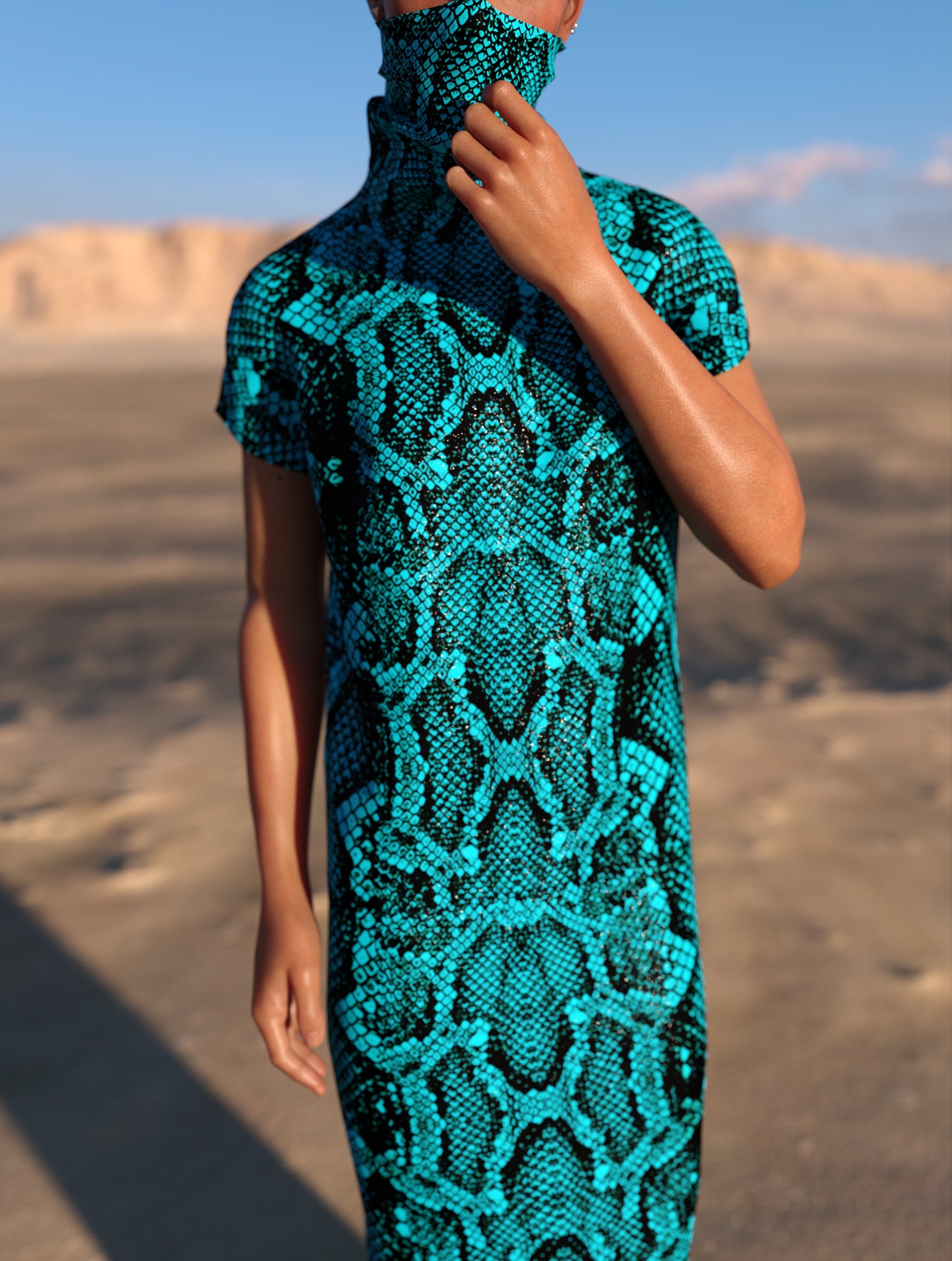 Blue Shananagans Male Dust Collar Dress 1