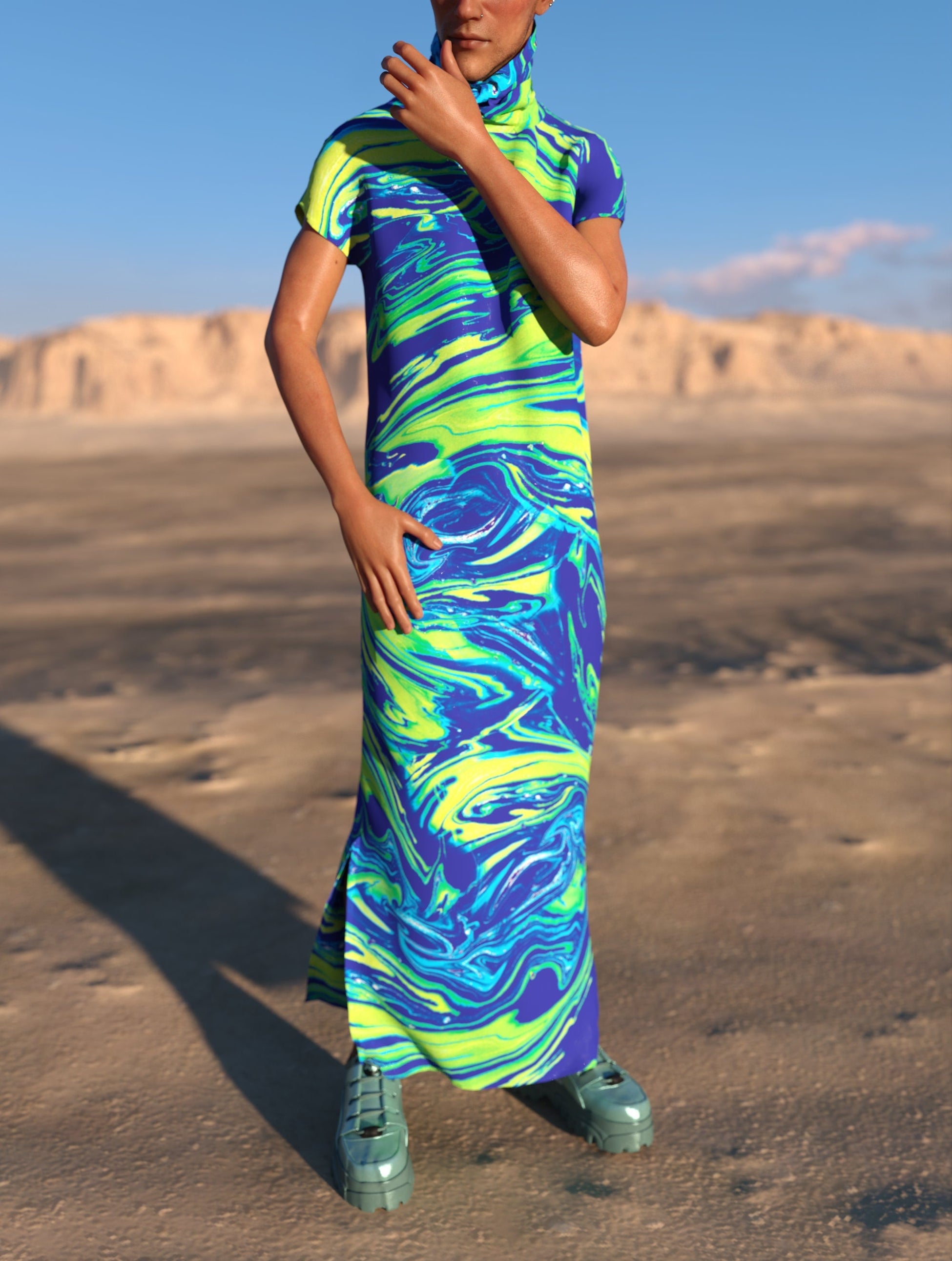 Chushy Male Dust Collar Dress 2