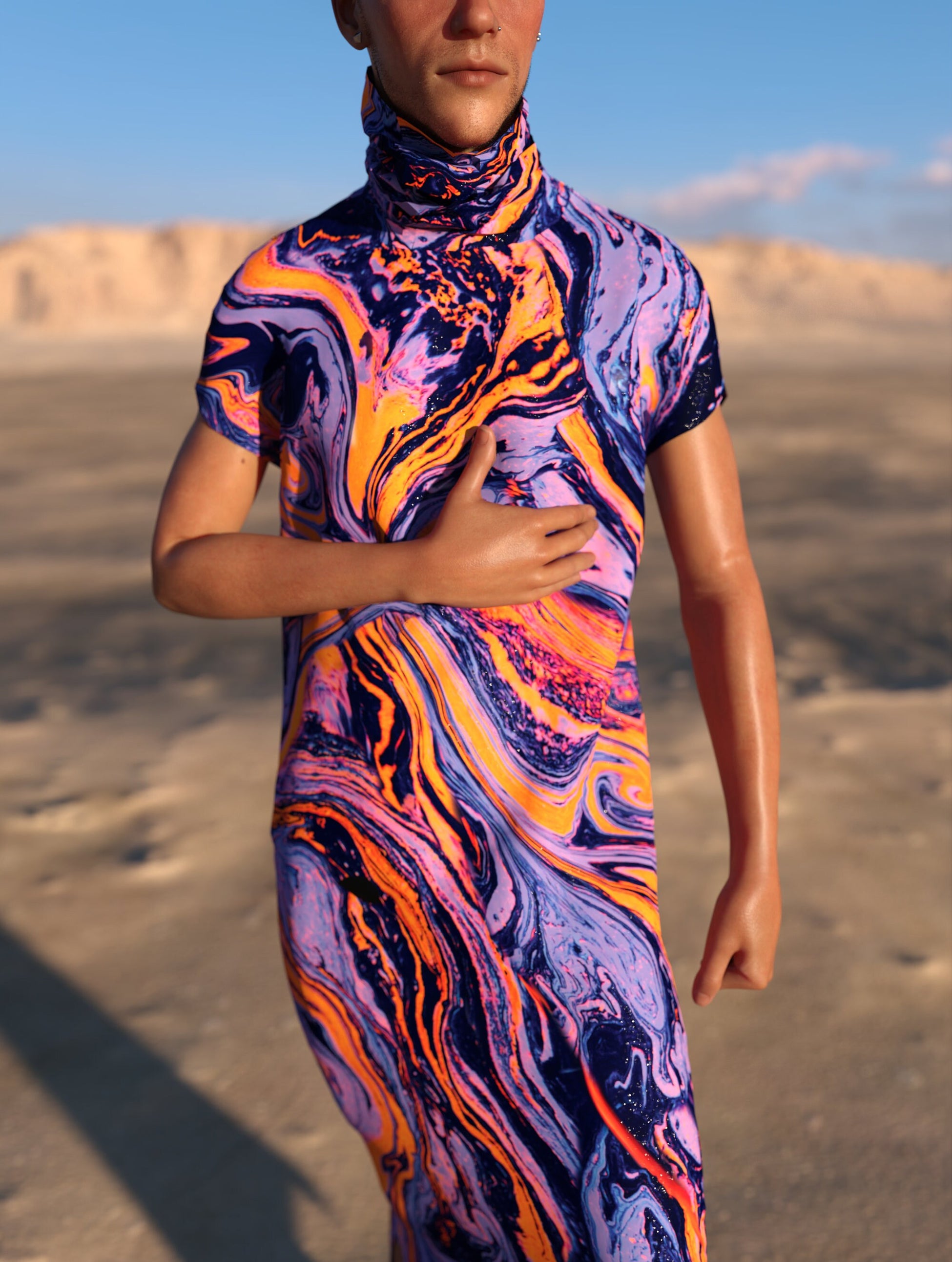 Heathen Male Dust Collar Dress 1