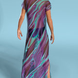 Liquid Steel Mesh Male Dust Collar Dress