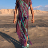 Liquid Steel Mesh Male Dust Collar Dress
