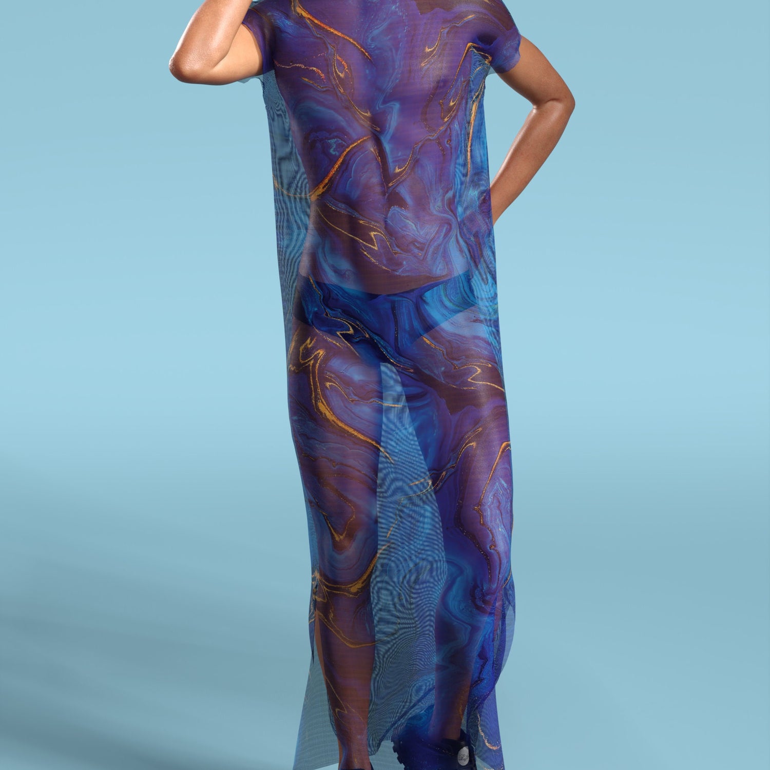 Men Rogue Mesh Male Dust Collar Dress