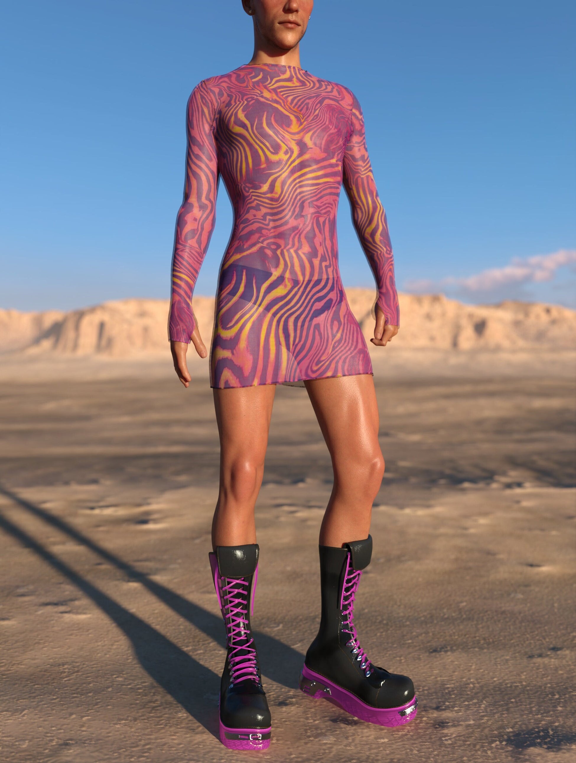 Amant Mesh Male Short Dress 2
