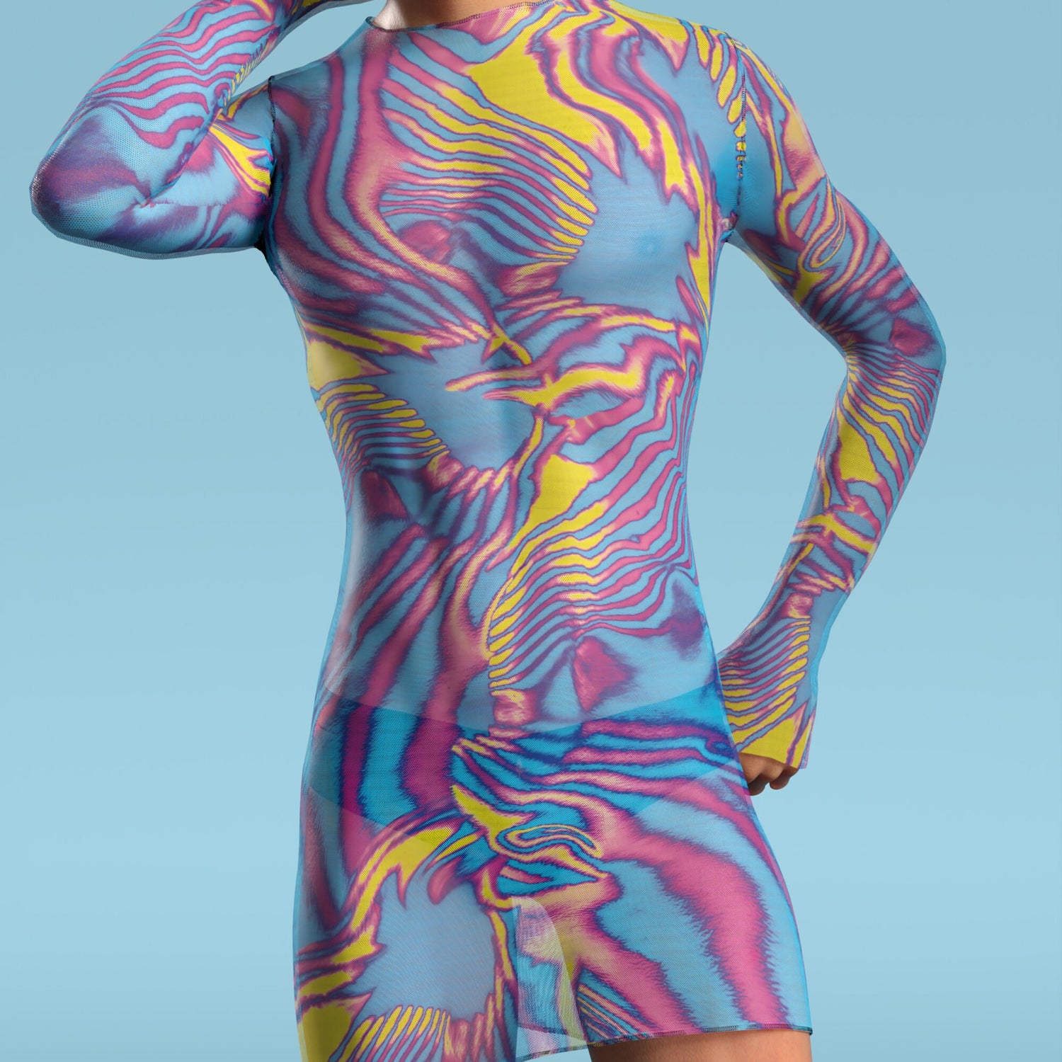 Tempest Mesh Male Short Dress Mesh