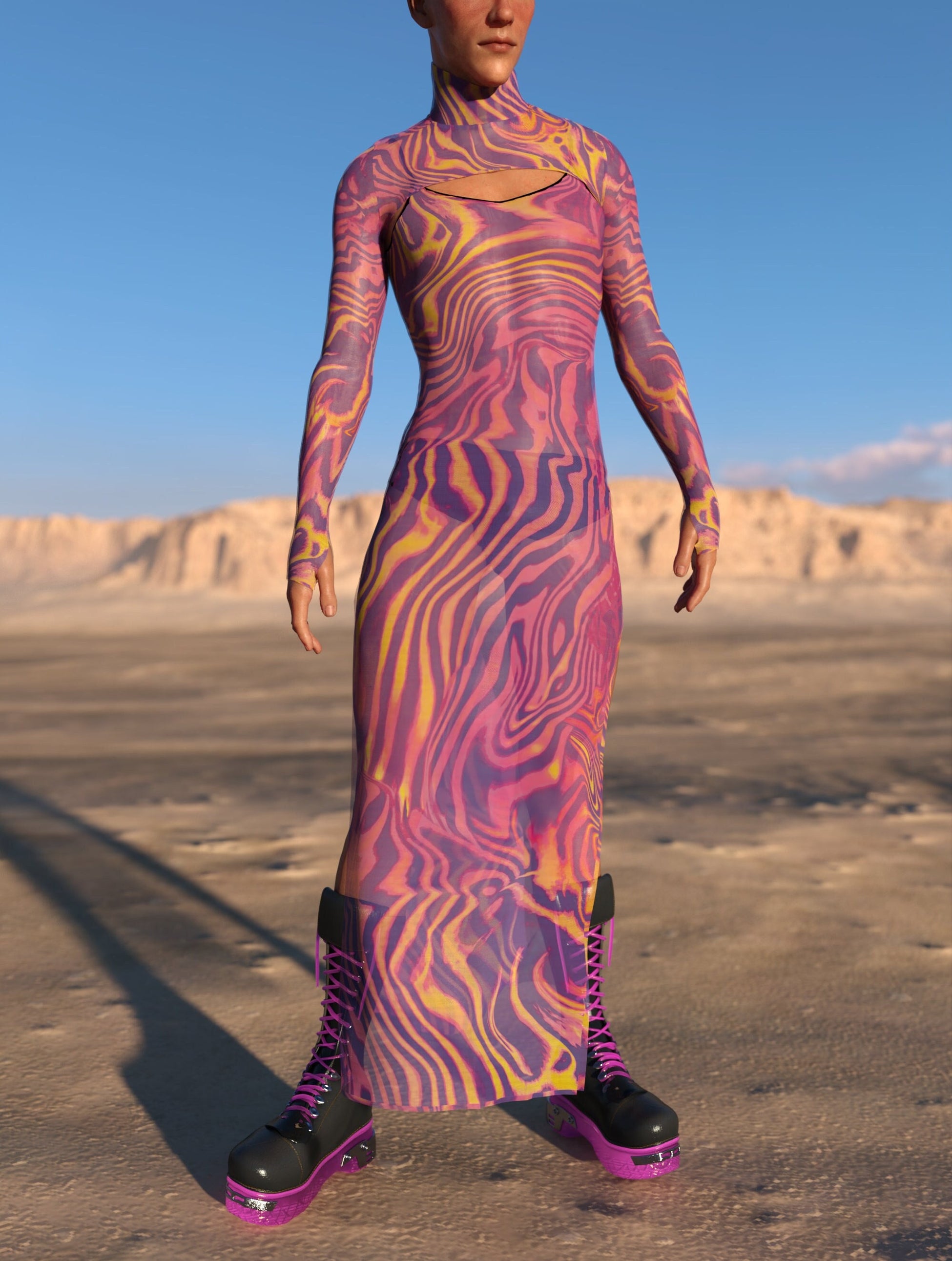 Amant Mesh Male Shrug Dress 2