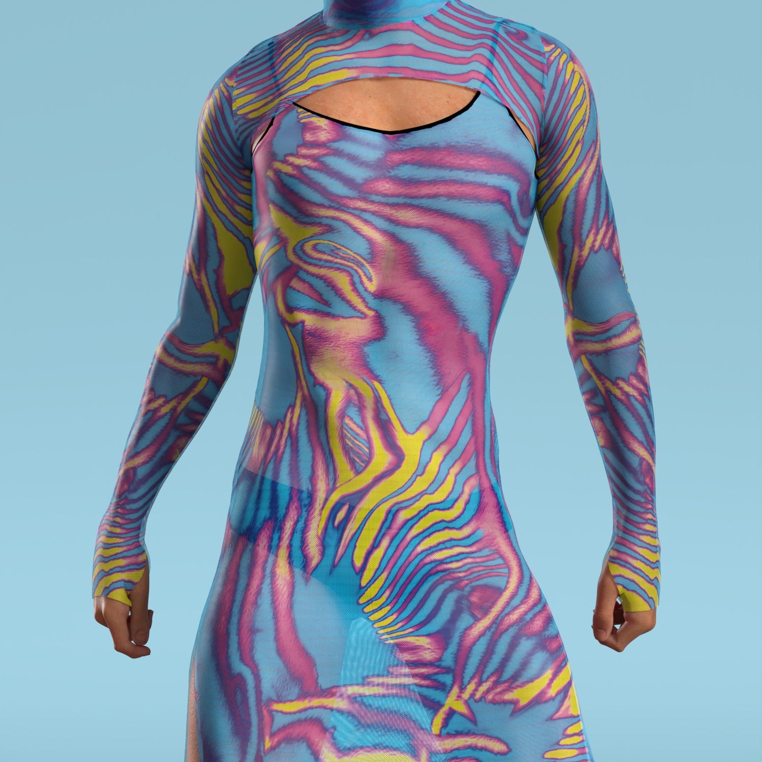 Tempest Mesh Male Shrug Dress Mesh