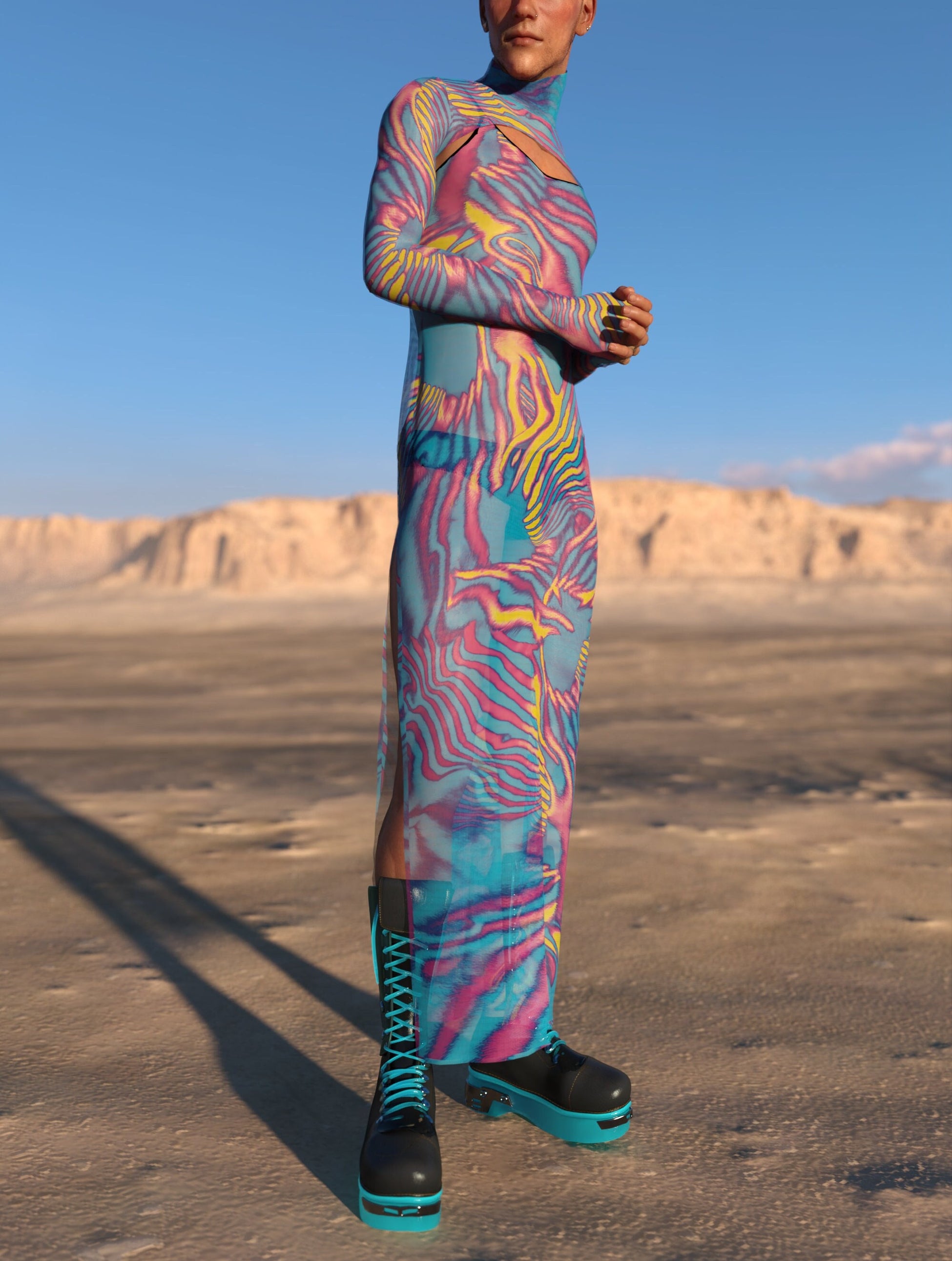Tempest Mesh Male Shrug Dress 2