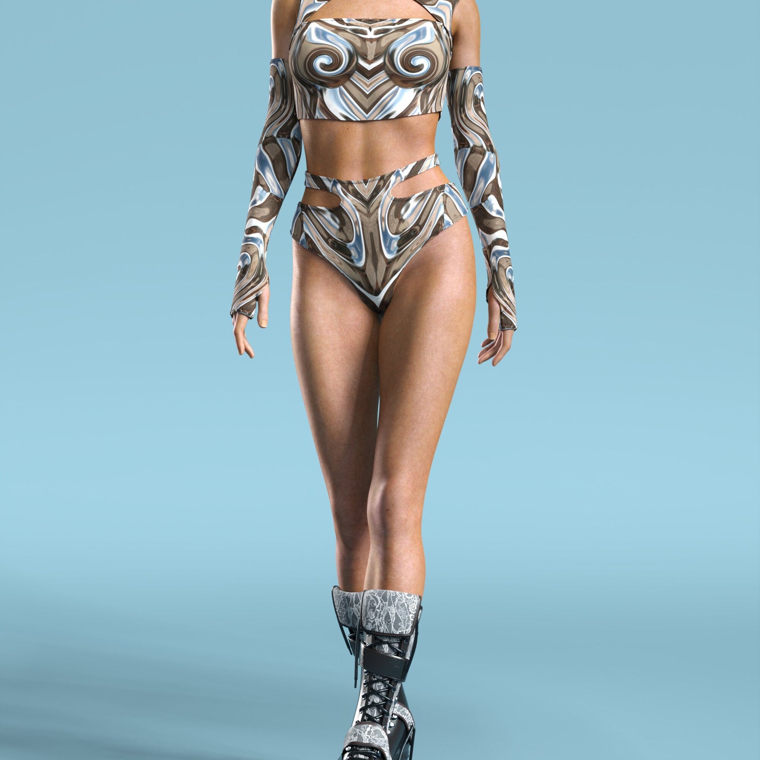 Mecha Vortex Cutout Rave Set Lycra