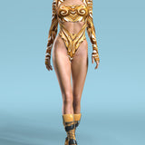 Mecha Vortex Gold Open-Heart Leotard