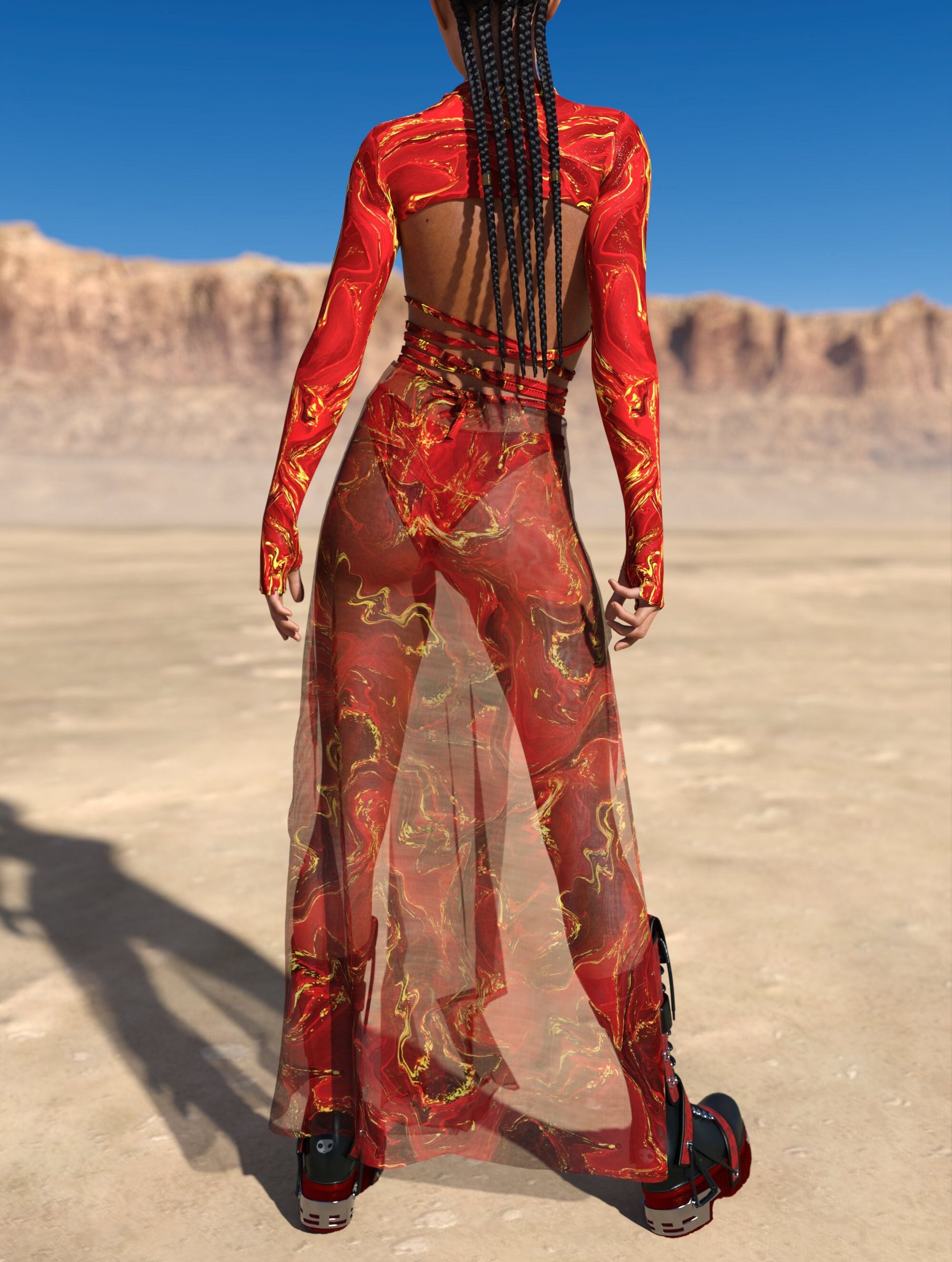 Enmorix Mesh Duster Skirt 1