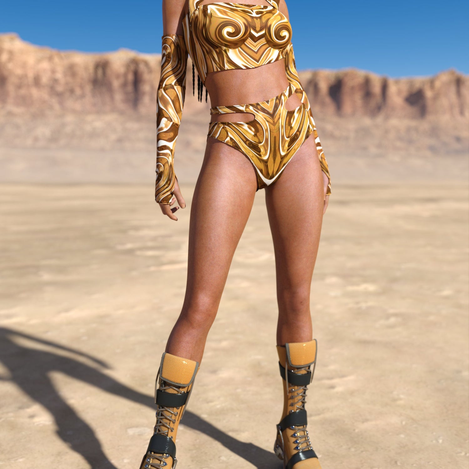 Mecha Vortex Gold Mesh Wings Gold