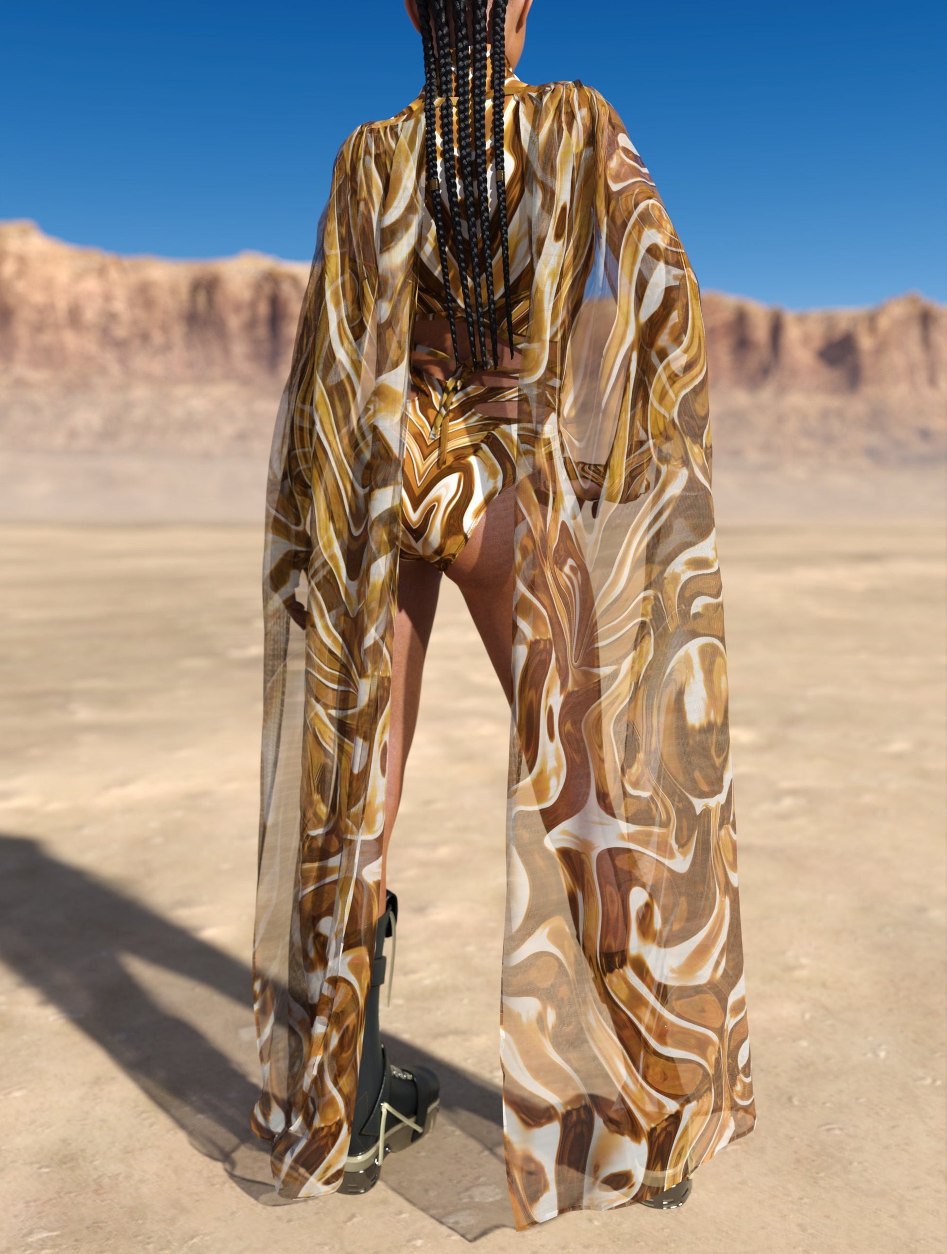 Mecha Vortex Gold Mesh Wings 1