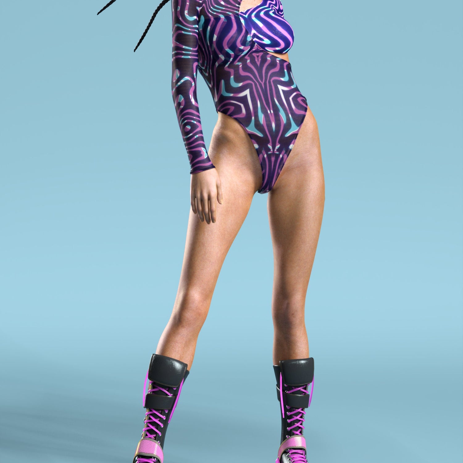 Celestial Liquid Split Leotard Club
