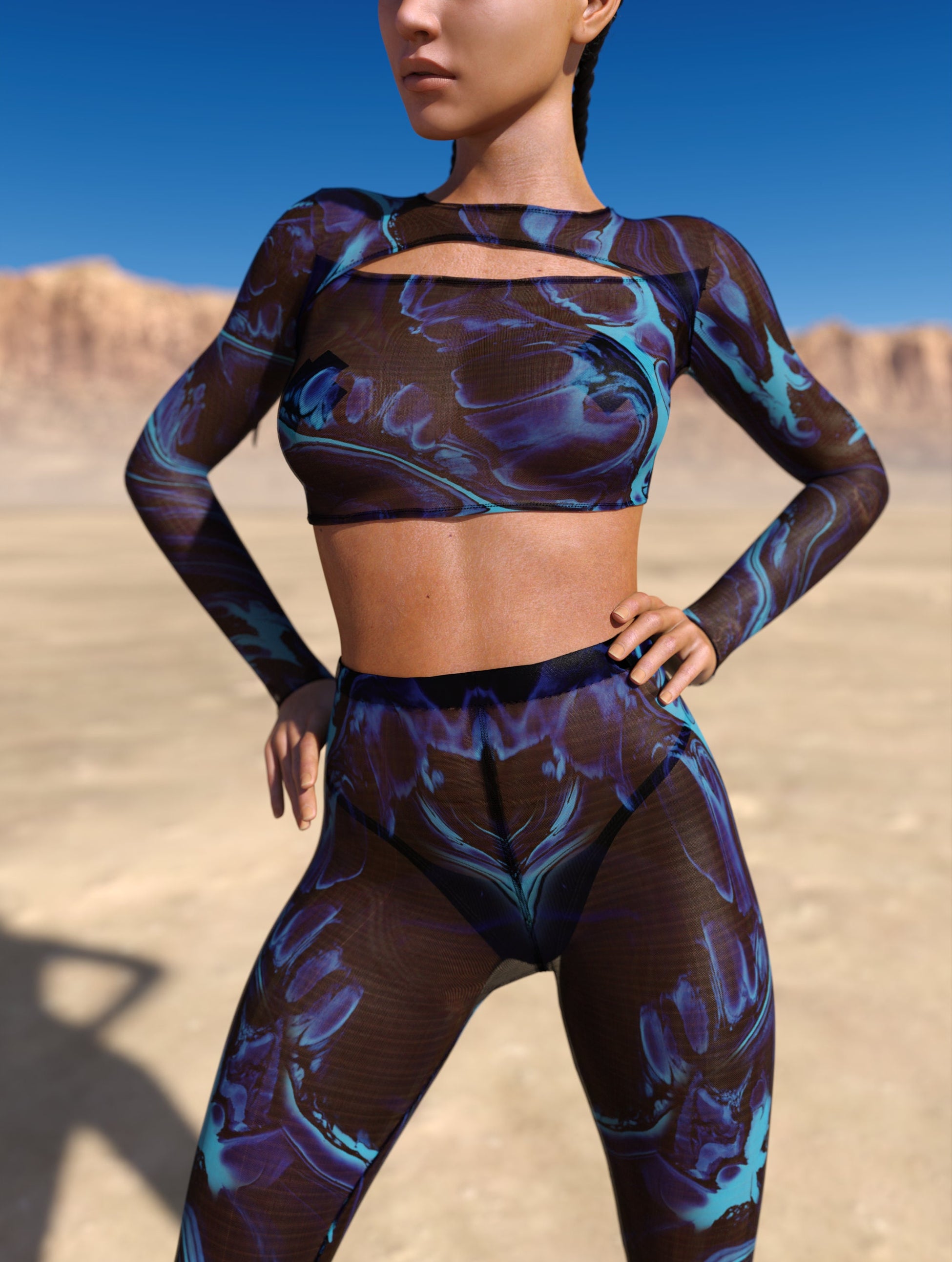 Bold Creature Mesh Leggings 1