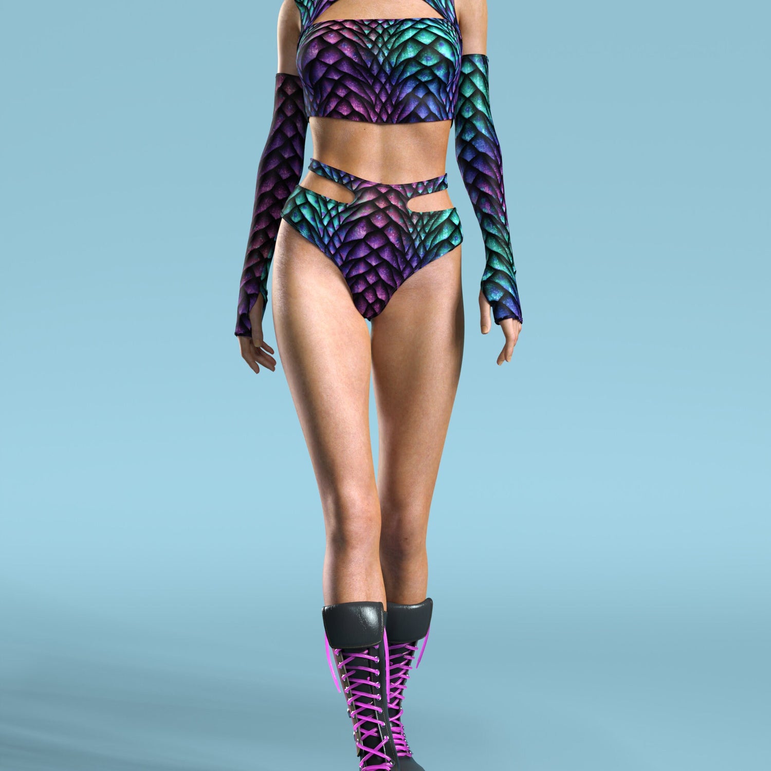 Gorgona Cutout Rave Set Lycra