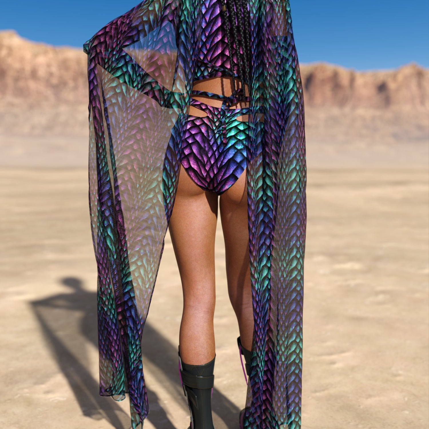 Gorgona Cutout Rave Set Purple