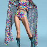 Tesseract Cutout Rave Top
