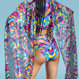 Tesseract Cutout Rave Shorts