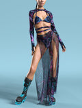 Galactic Abyss Mesh Duster Skirt