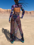 Galactic Abyss Mesh Duster Skirt