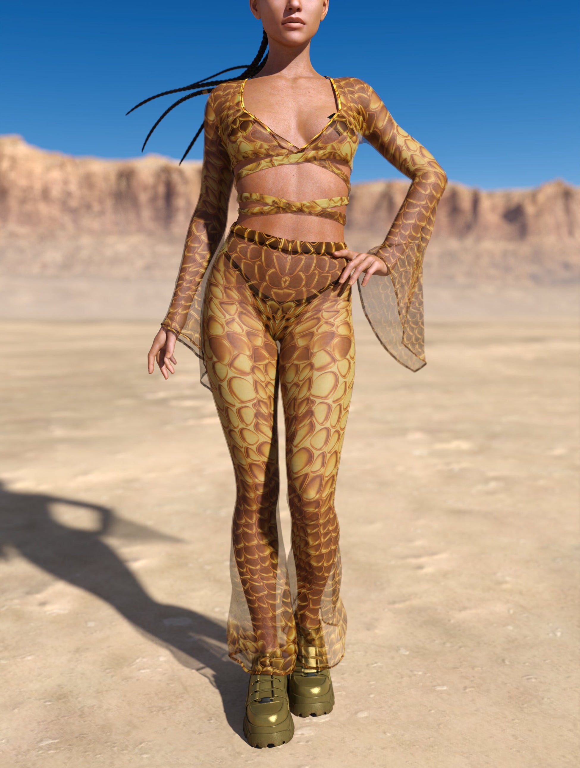 Aurum Mesh Strappy Top 2
