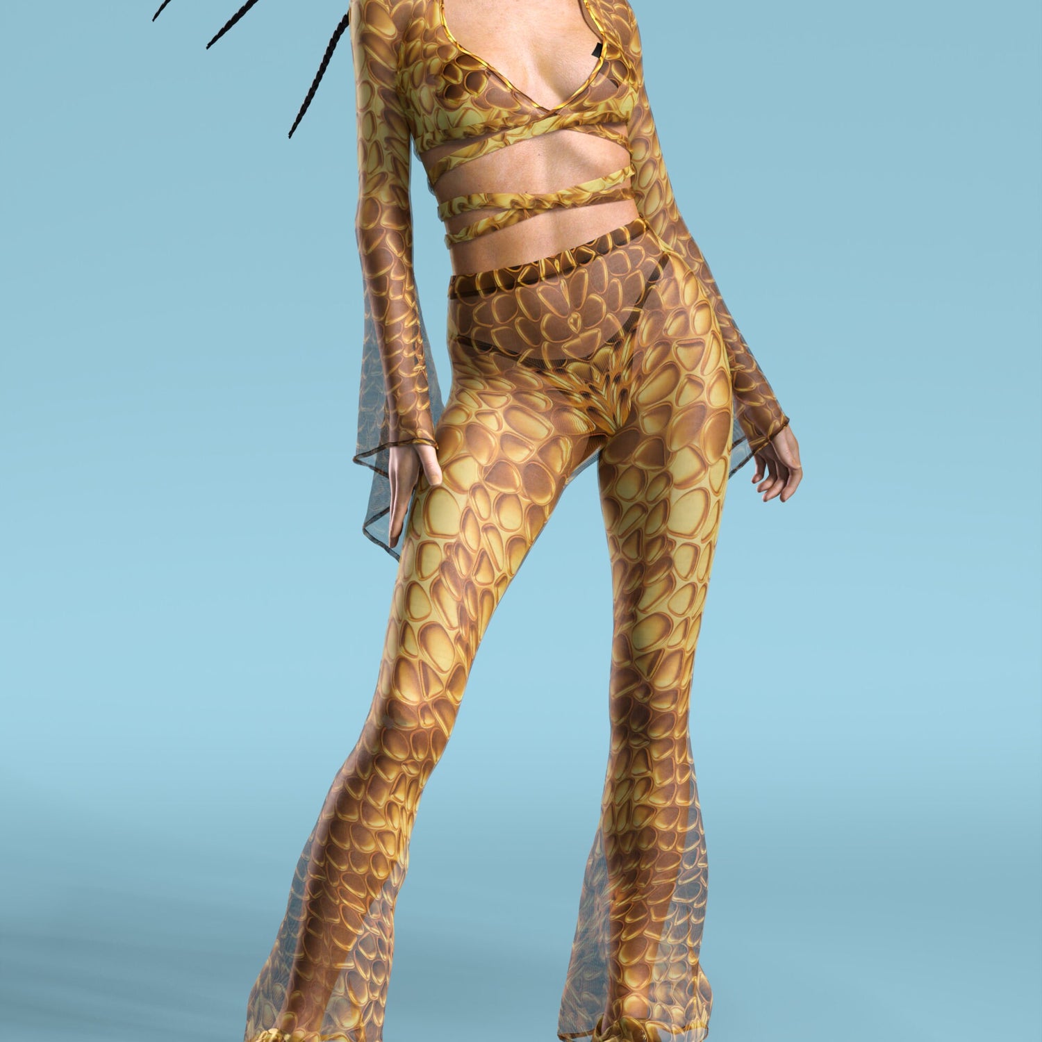 Aurum Mesh Strappy Set Club