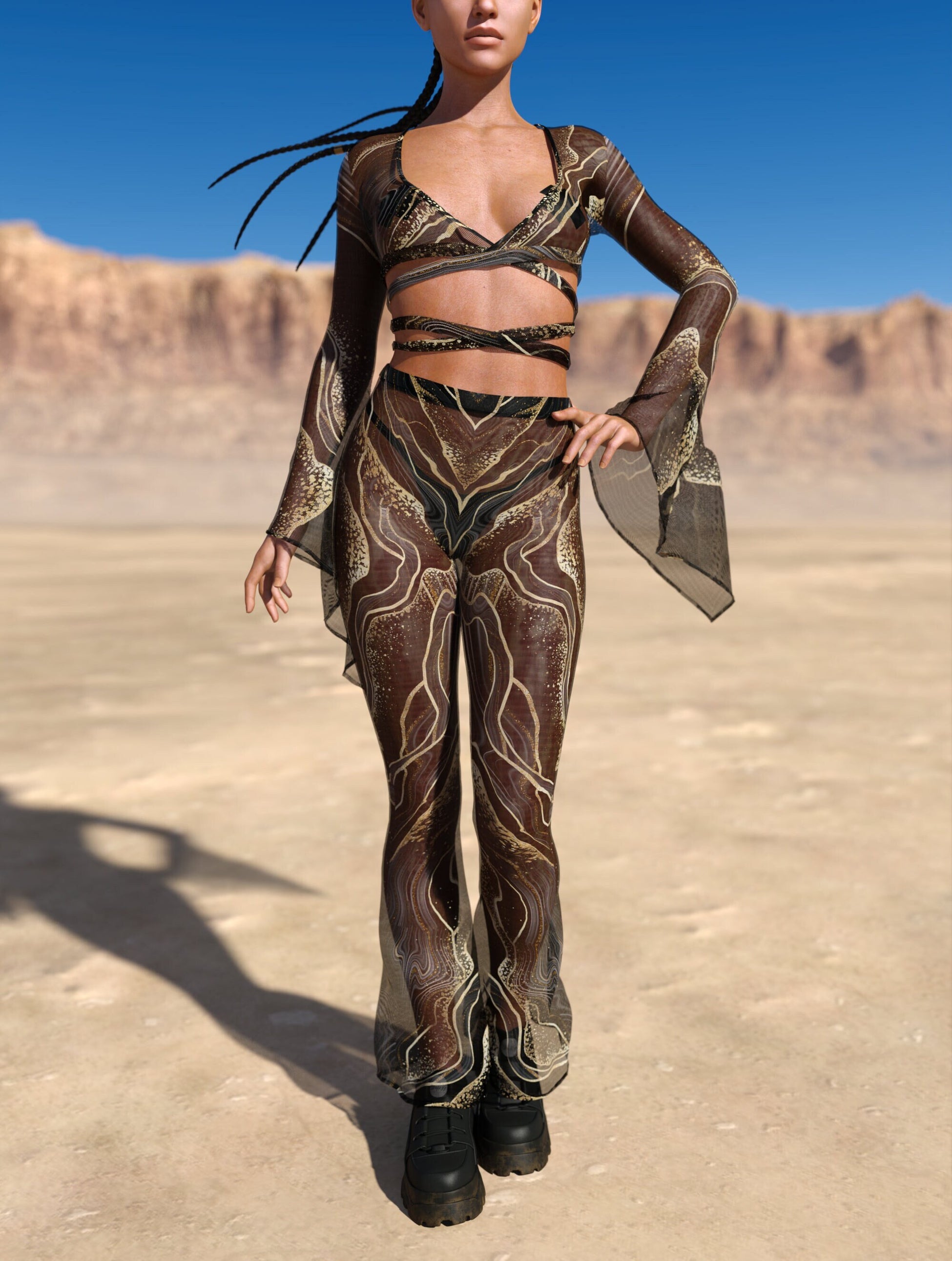 Extasis Mesh Strappy Set 2