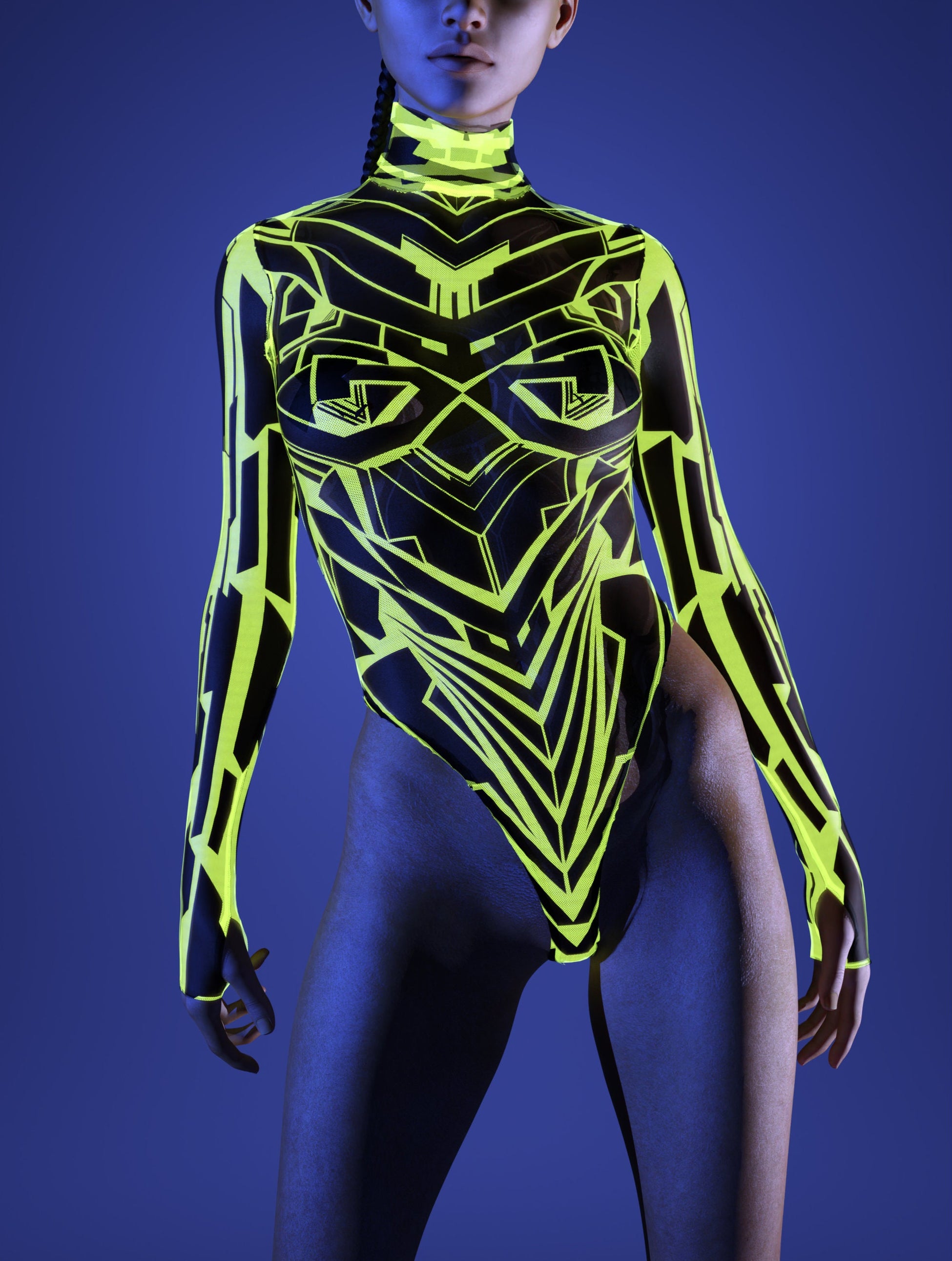 Fury Node Mesh Back Zip Leotard 1