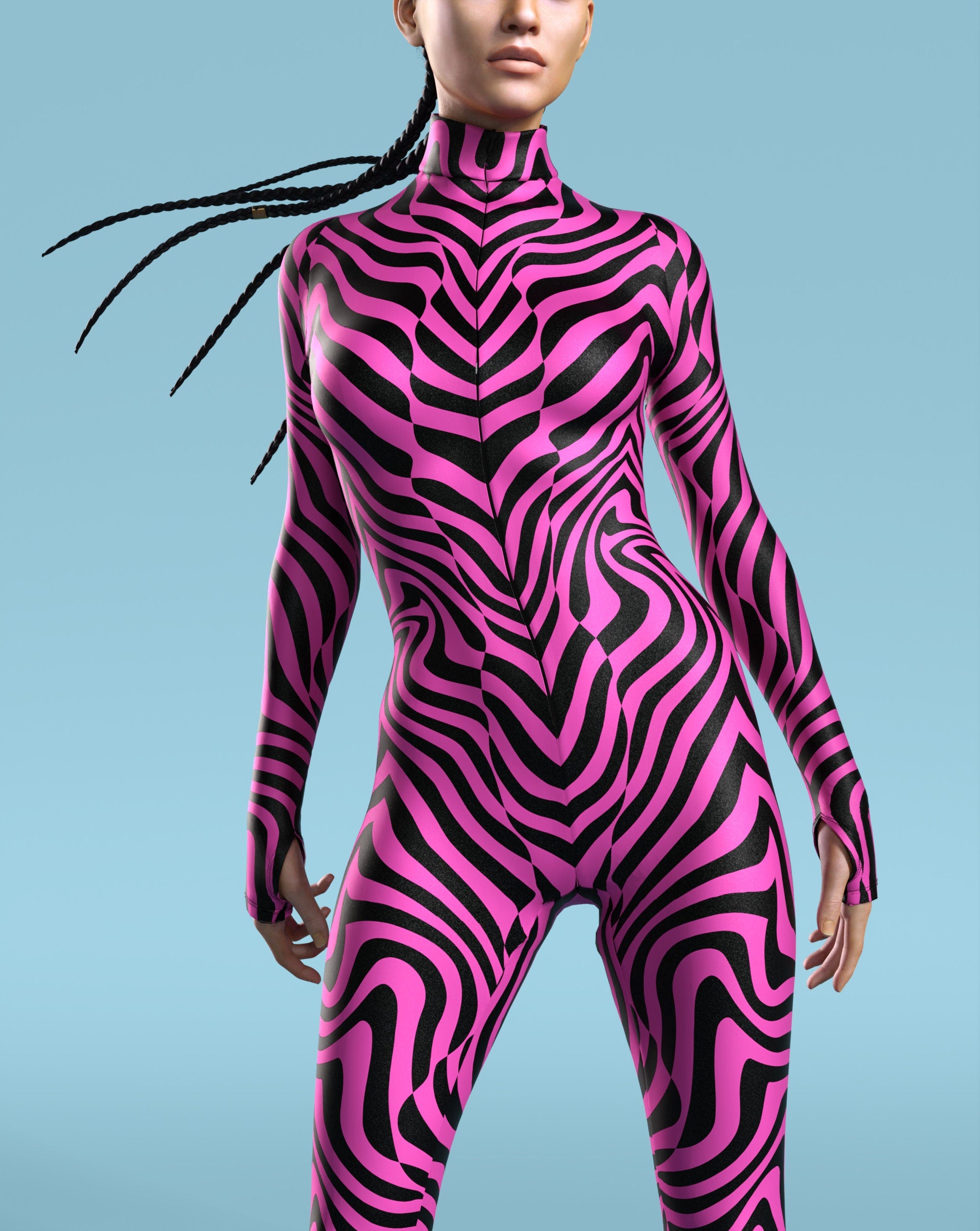 Zebrine Skin Pink Costume CandyCatz zebrine-skin-pink-costume-candycatz