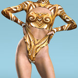 Mecha Vortex Gold Open-Heart Leotard