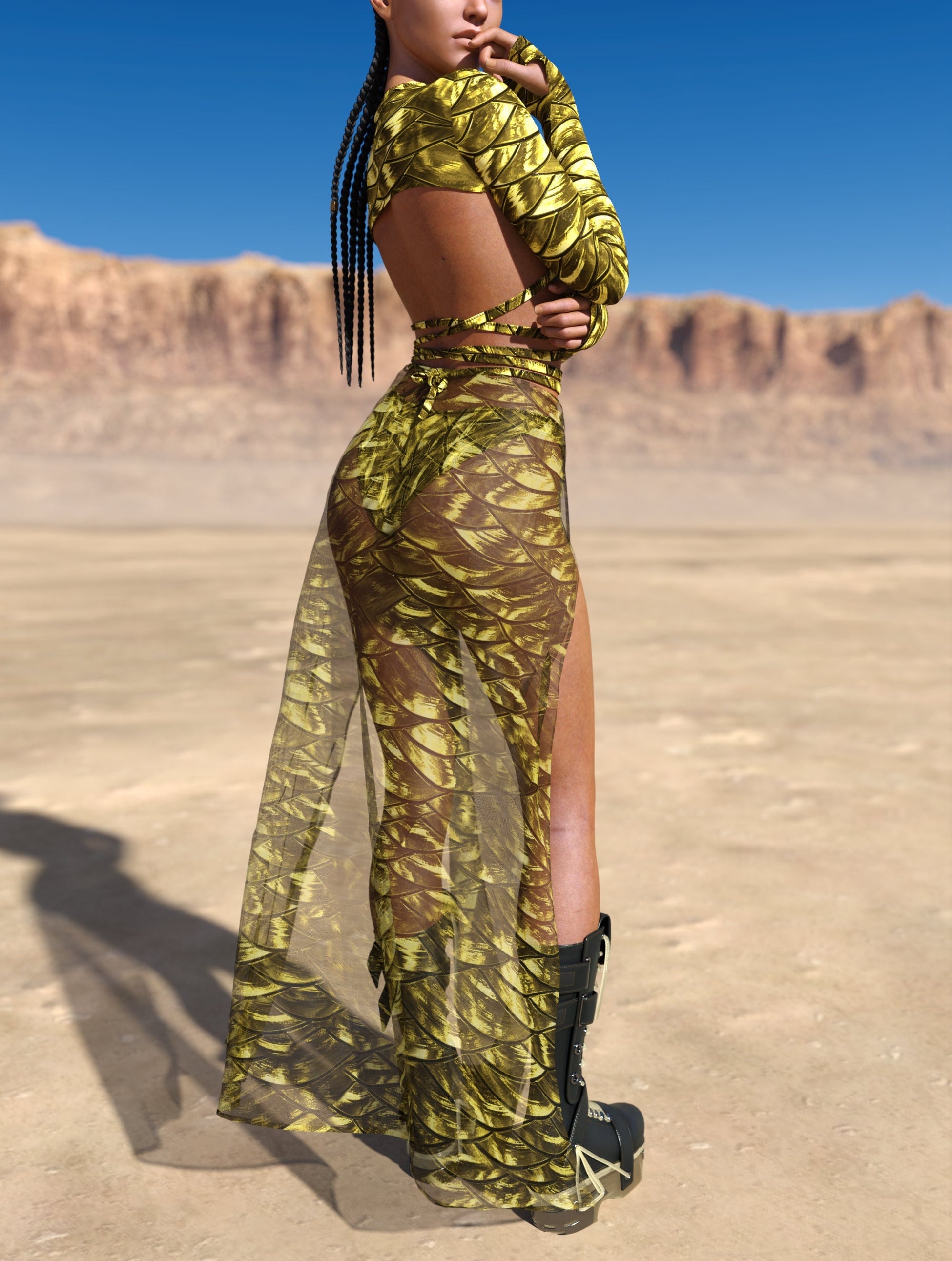 Dorexa Mesh Duster Skirt 1