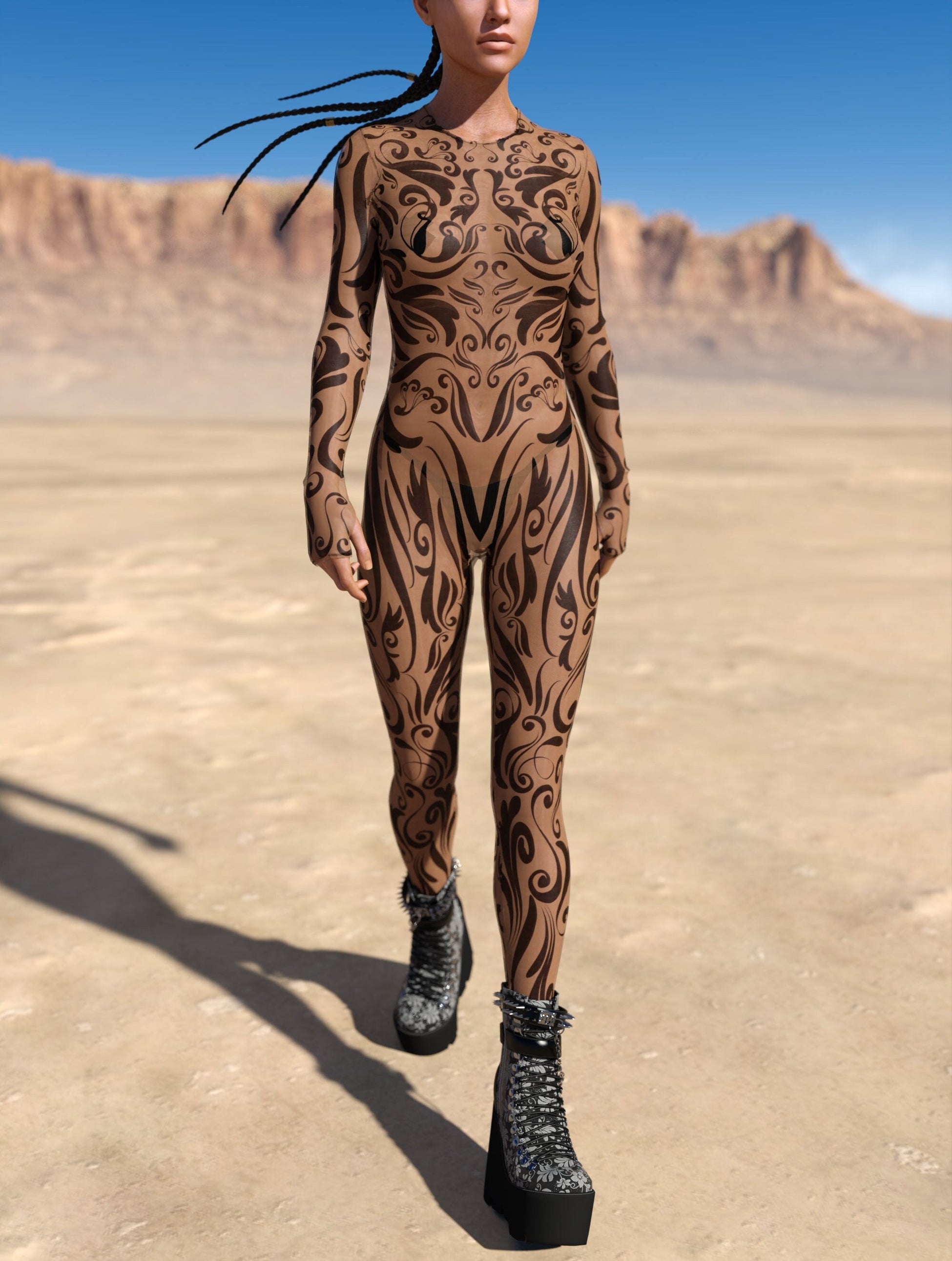 Eos Nude Mesh Costume 2