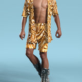 Mecha Vortex Gold Male Half Robe