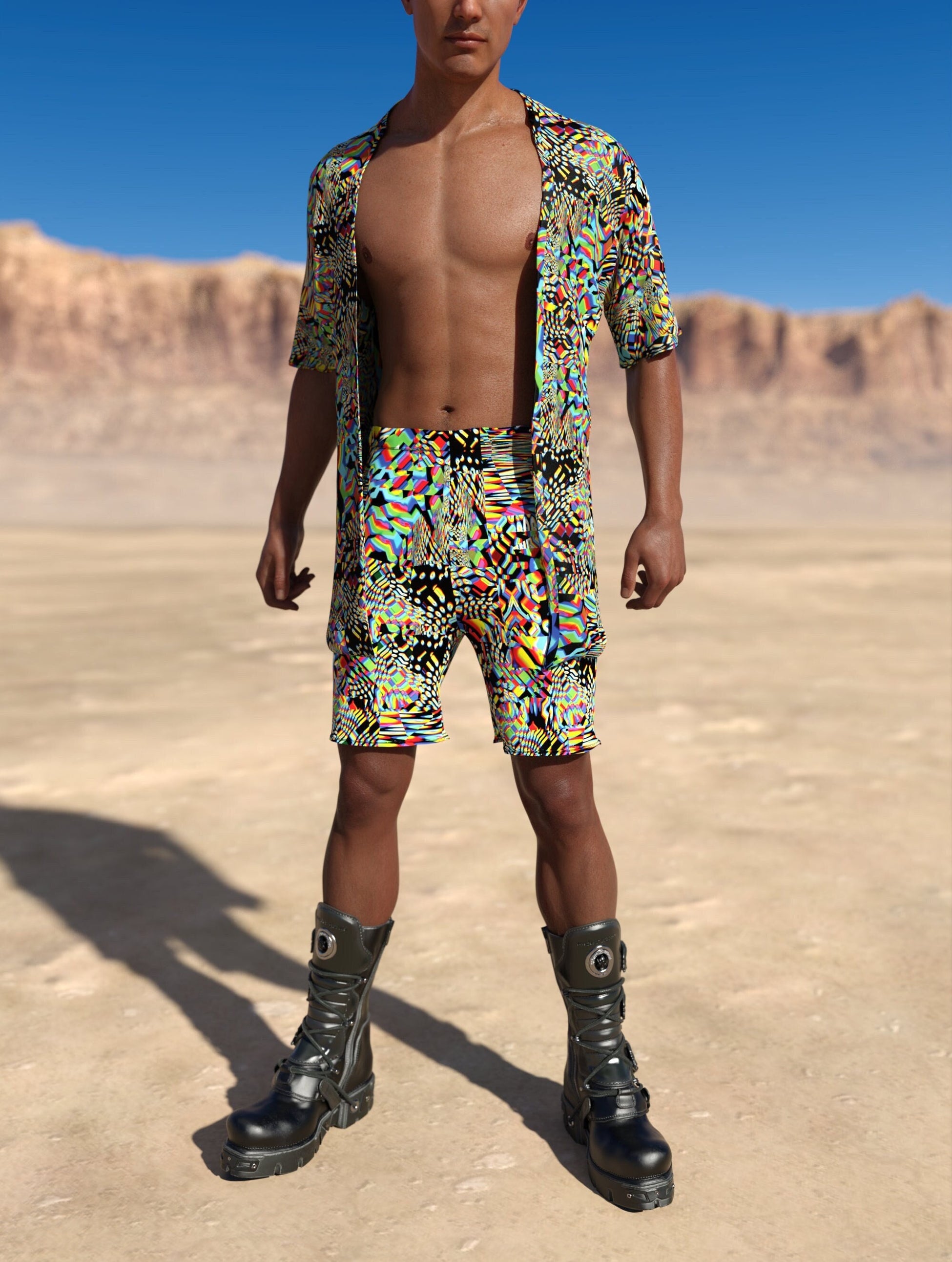 Warped Male Half Robe 2