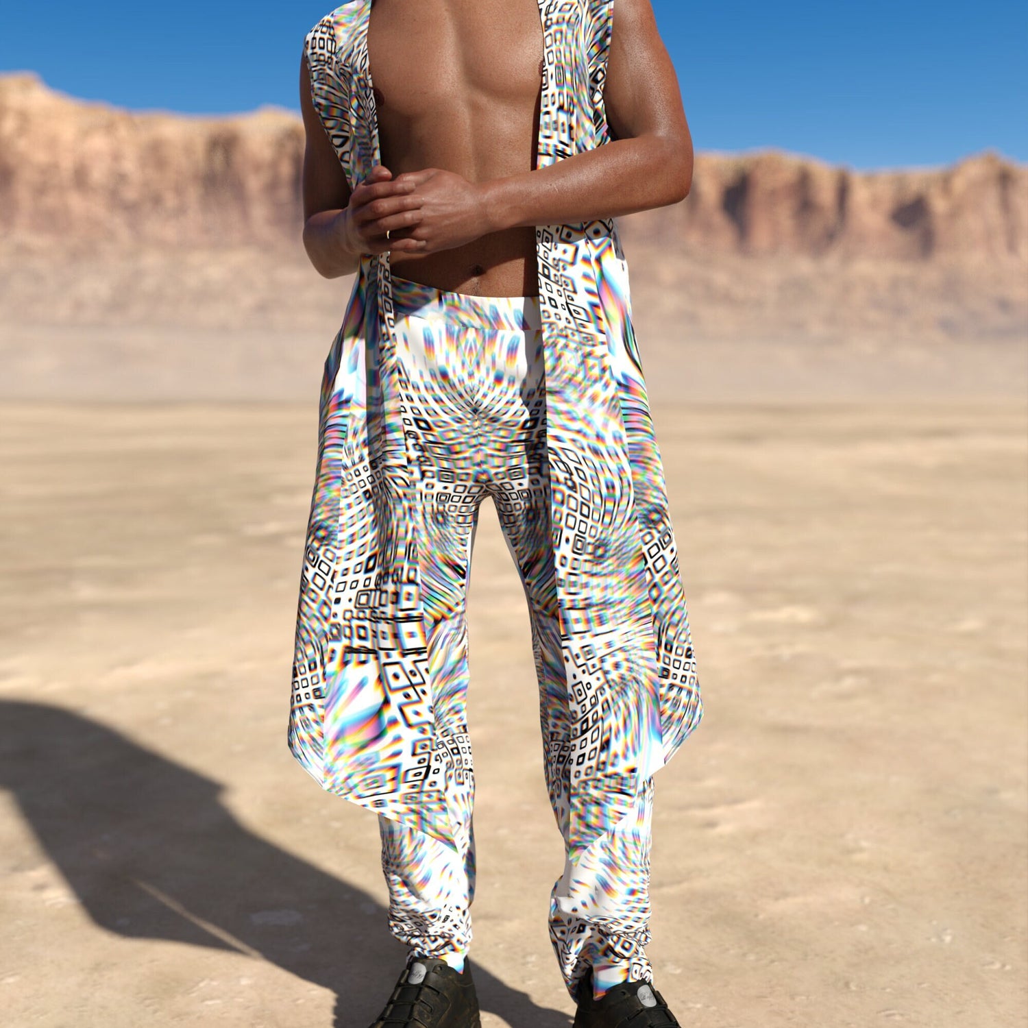 Oblivion Spiral Male Regular Pants Rainbow