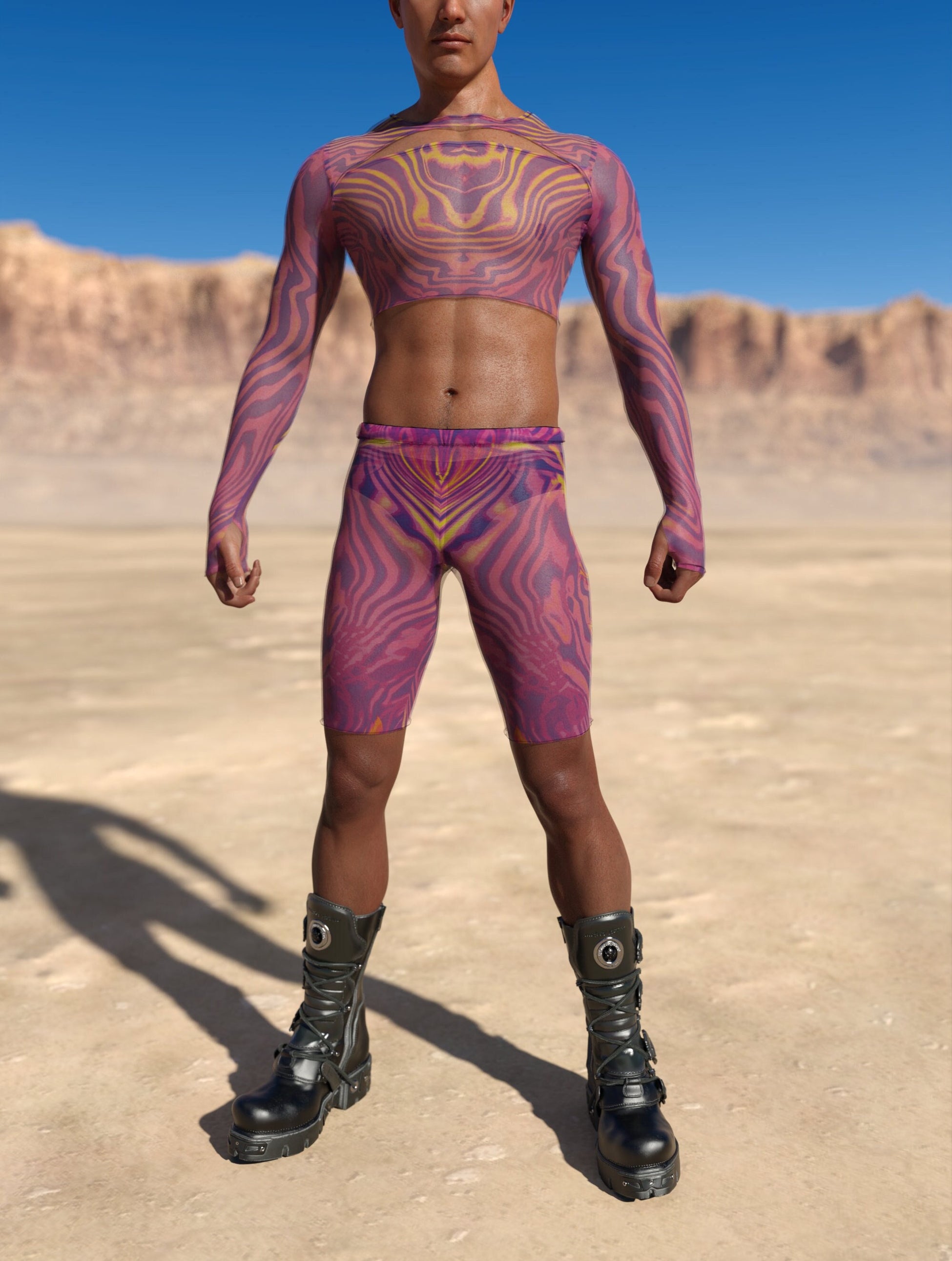 Amant Mesh Male Biker Shorts 2