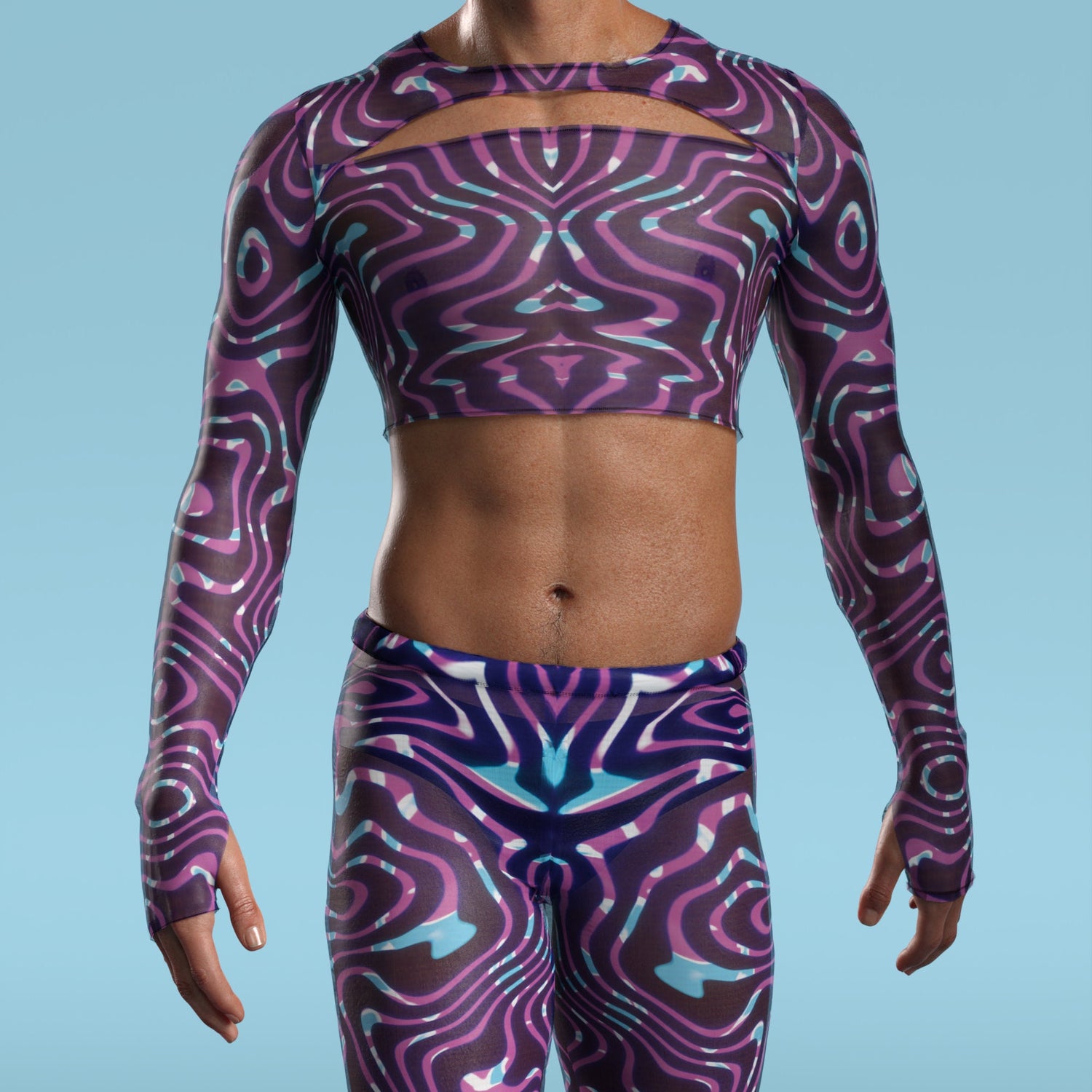 Men Celestial Liquid Male Mesh Wings