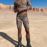 Mecha Vortex Mesh Male Biker Shorts