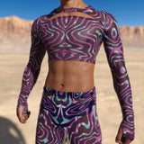 Celestial Liquid Mesh Male Split Pants