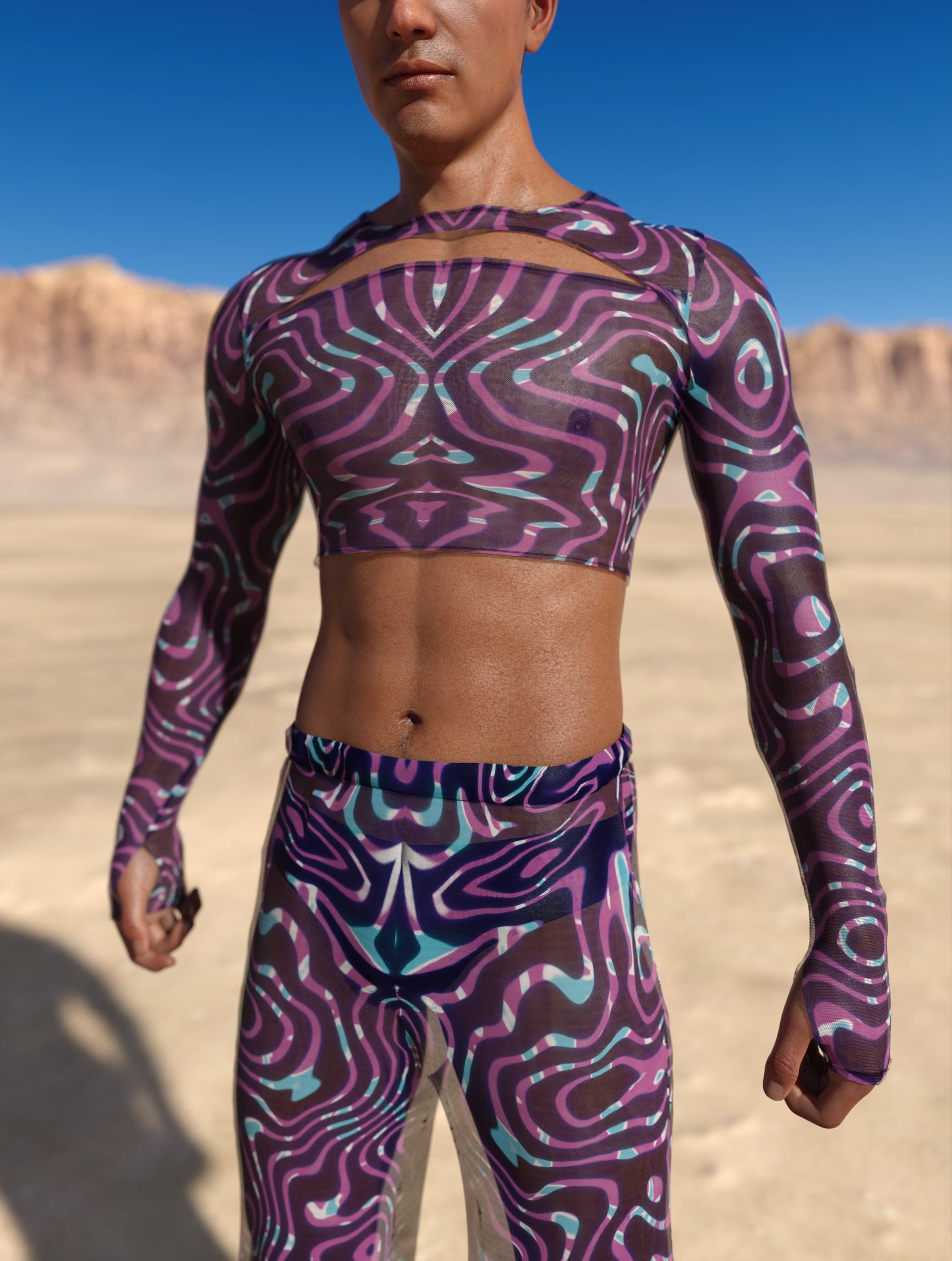 Celestial Liquid Mesh Male Split Set 1