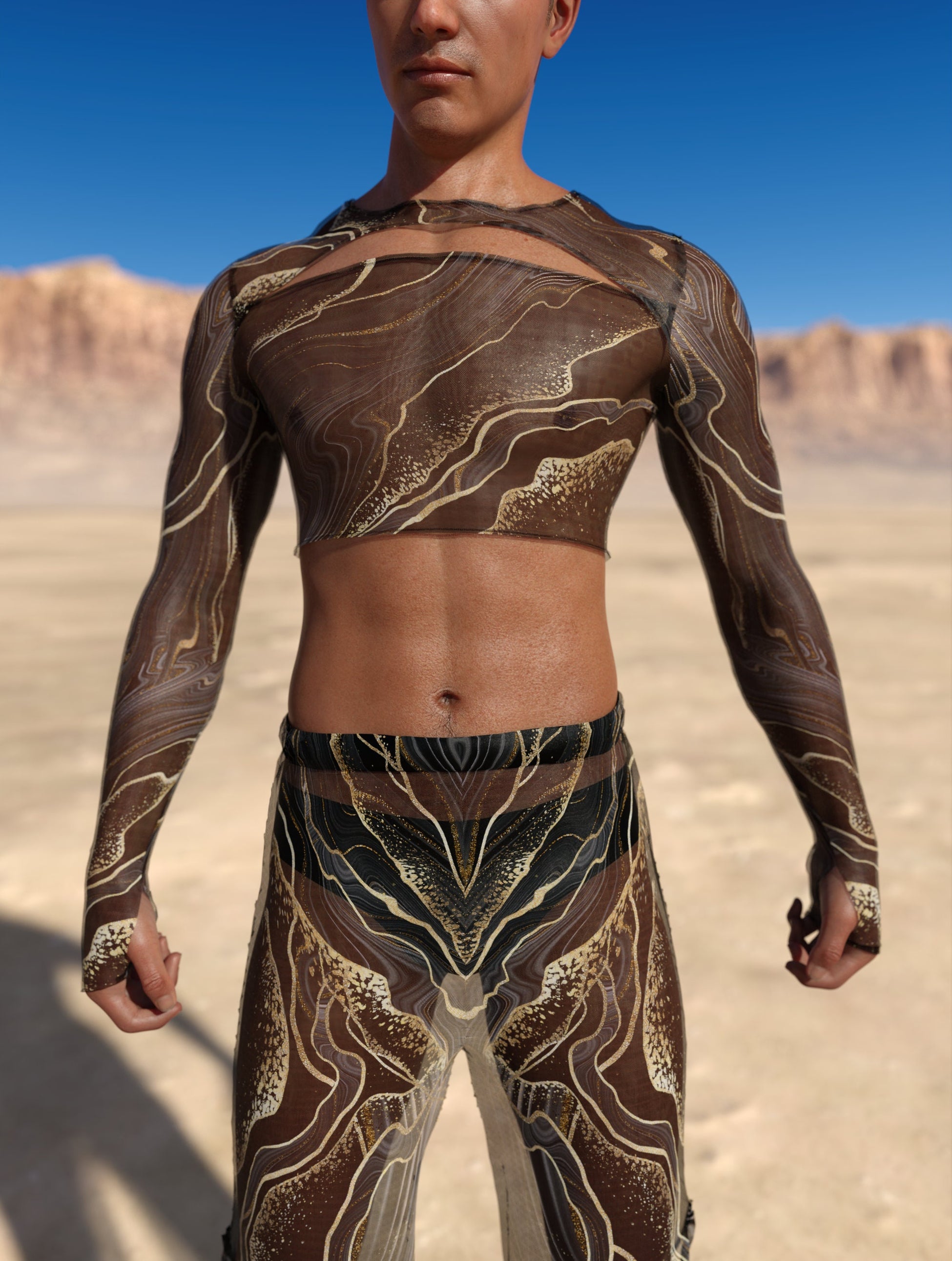 Extasis Mesh Male Split Set 1