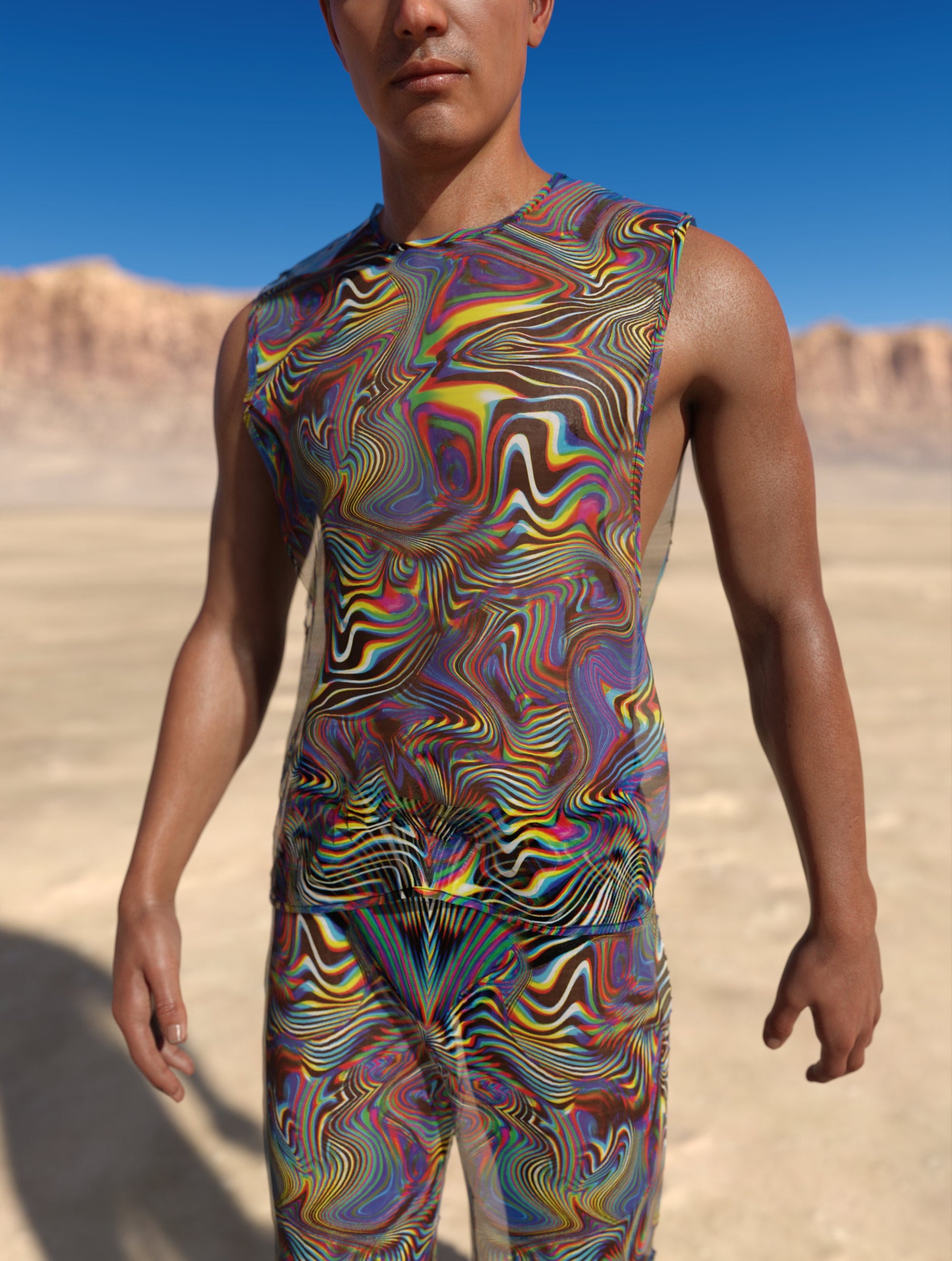 Helioprismatic Mesh Male Tank Set 1
