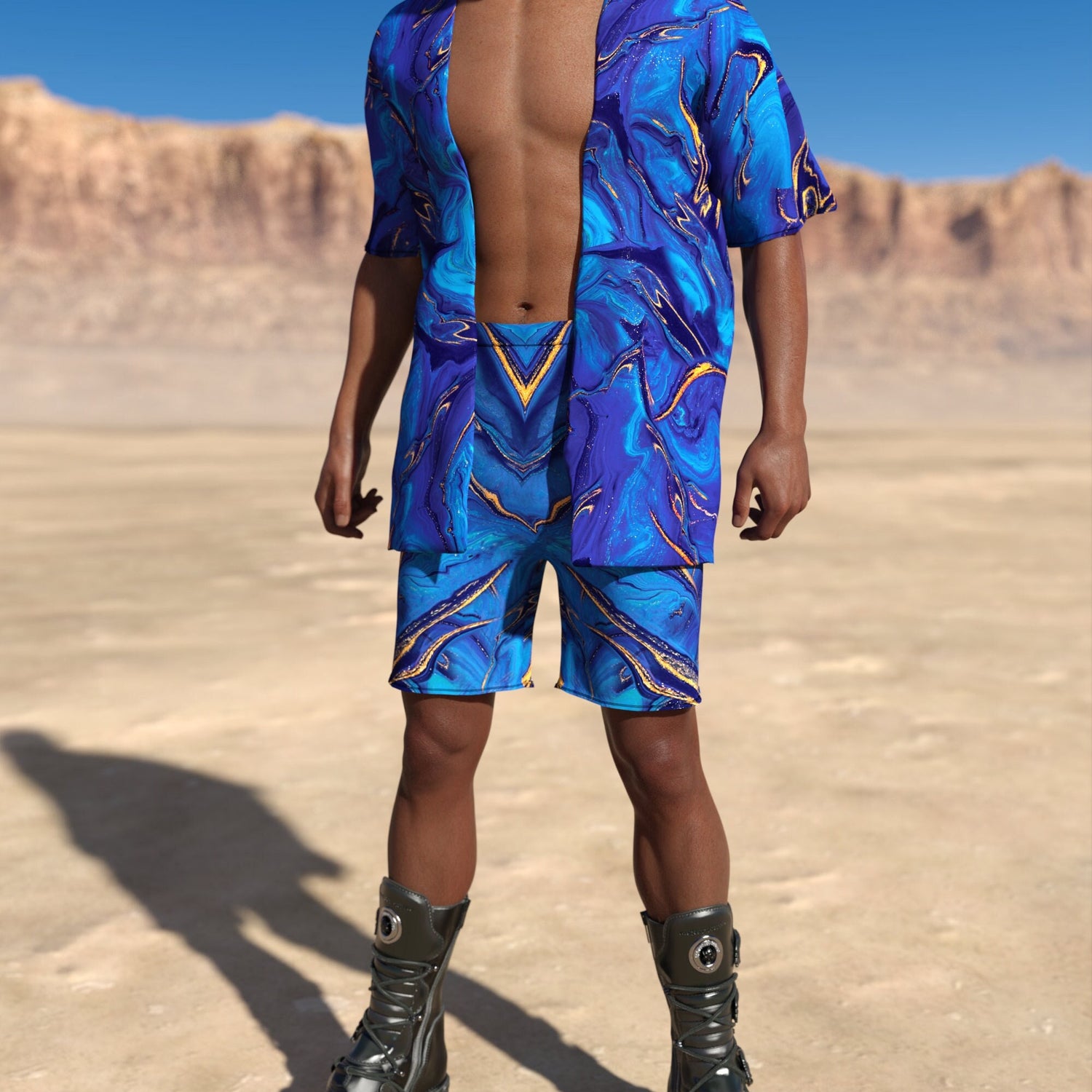 Rogue Male Rave Shorts Blue