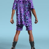 Celestial Liquid Male Rave Shorts