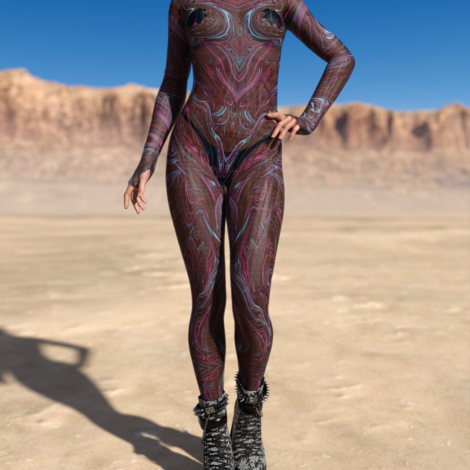 Galactic Abyss Mesh Costume Blue