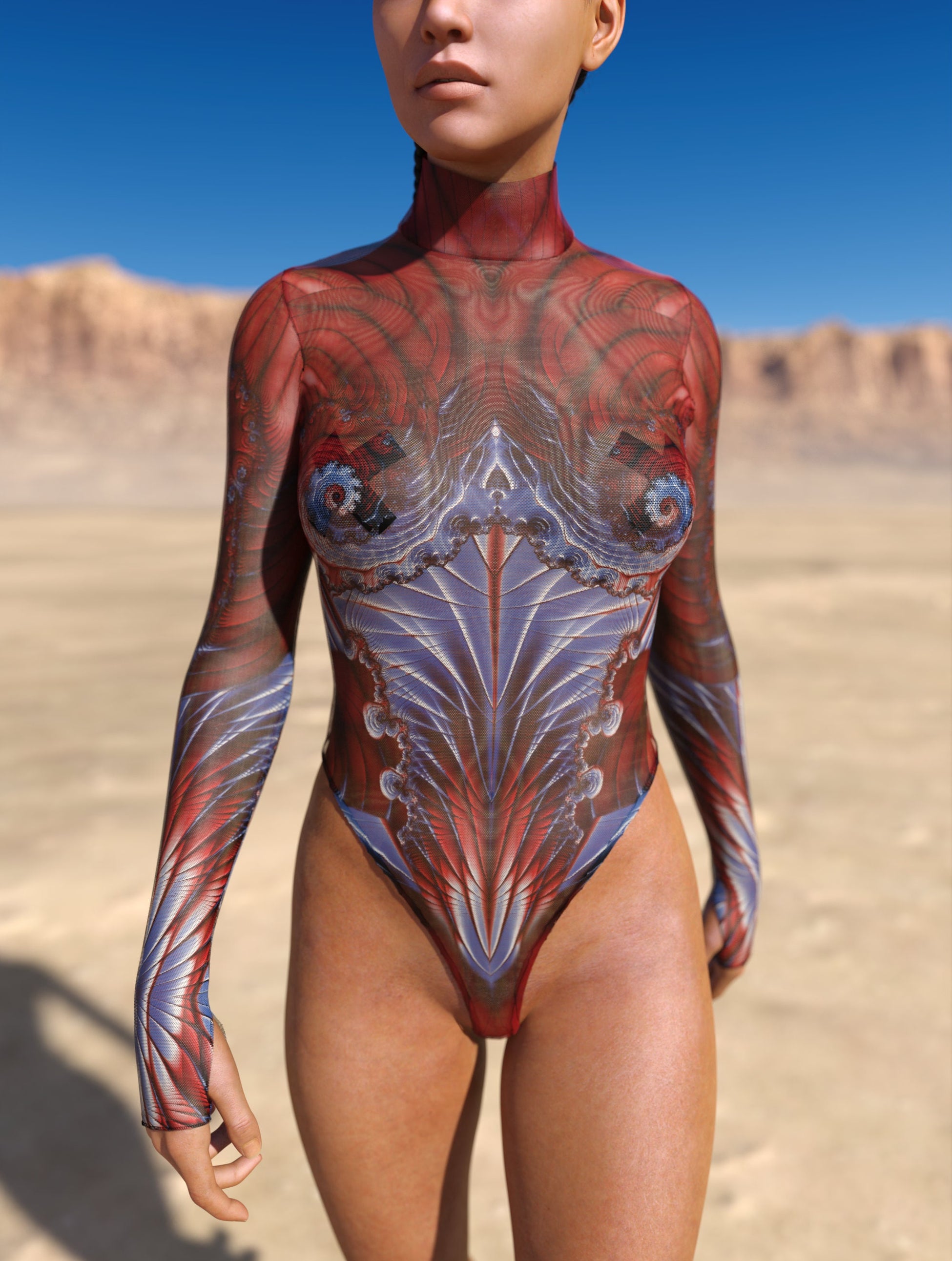 Hypnos Mesh Back Zip Leotard 1