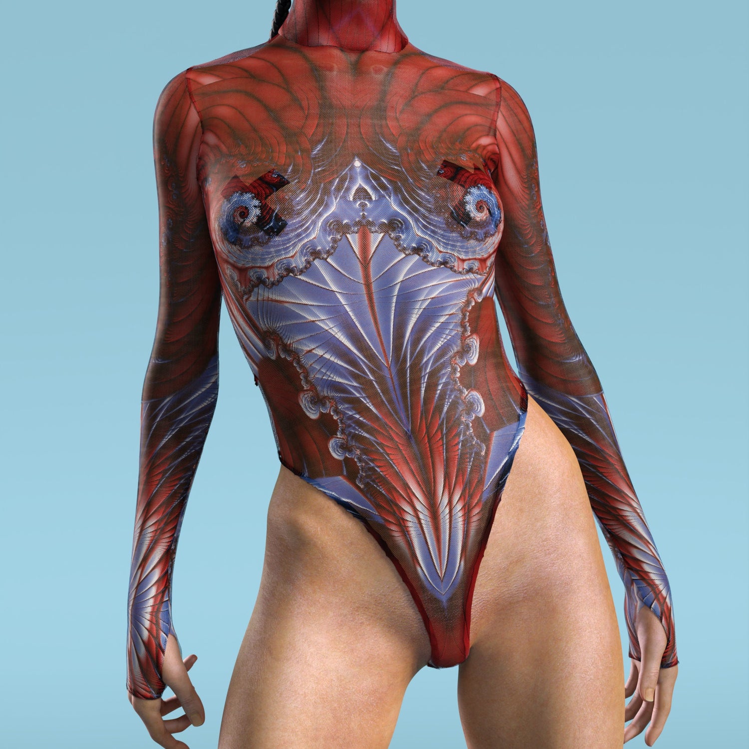 Women Hypnos Mesh Back Zip Leotard